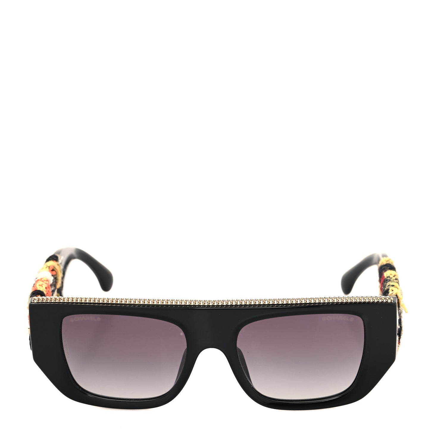 Acetate Tweed CC Sunglasses 71549A Black Orange