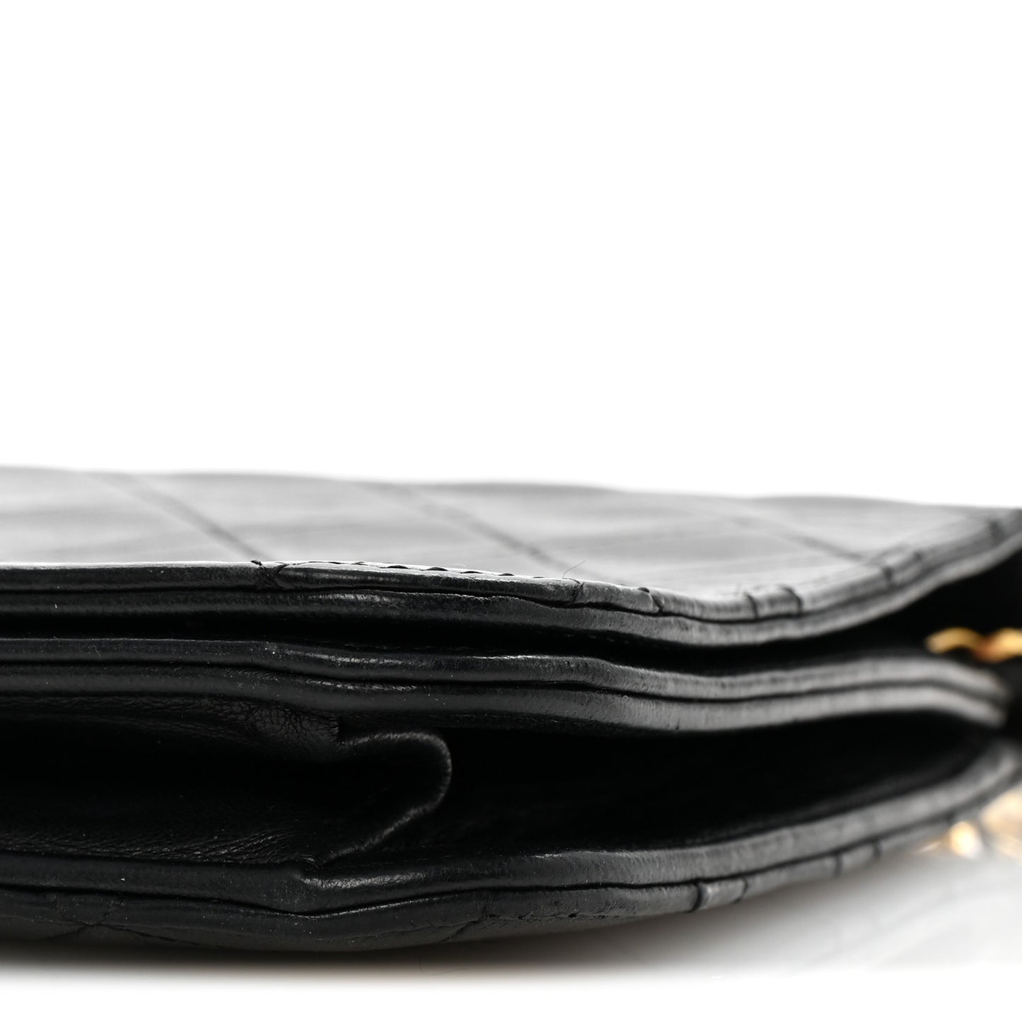 Lambskin Quilted Small Single Flap Bag Black