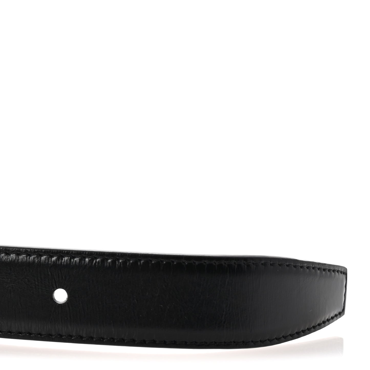 Taurillon Calfskin Medium Triomphe Belt 80 32 Black