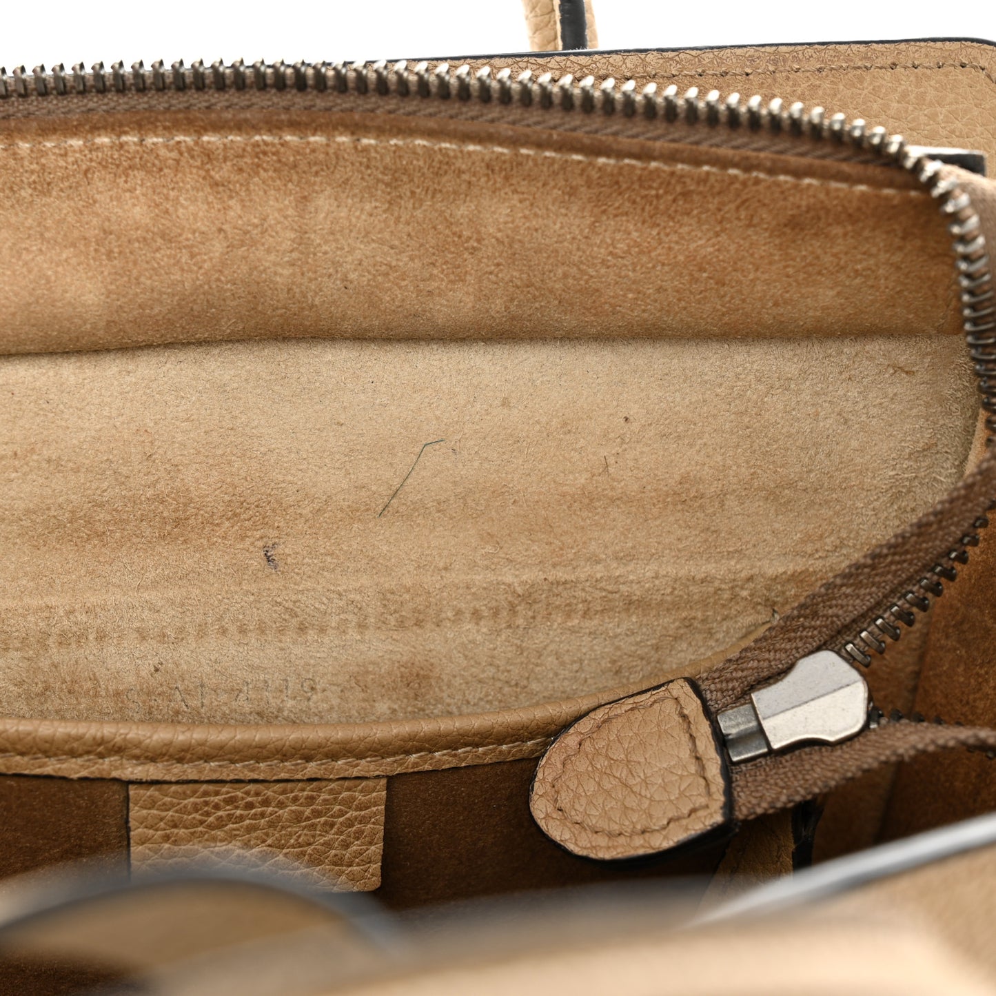 Drummed Calfskin Nano Luggage Dune