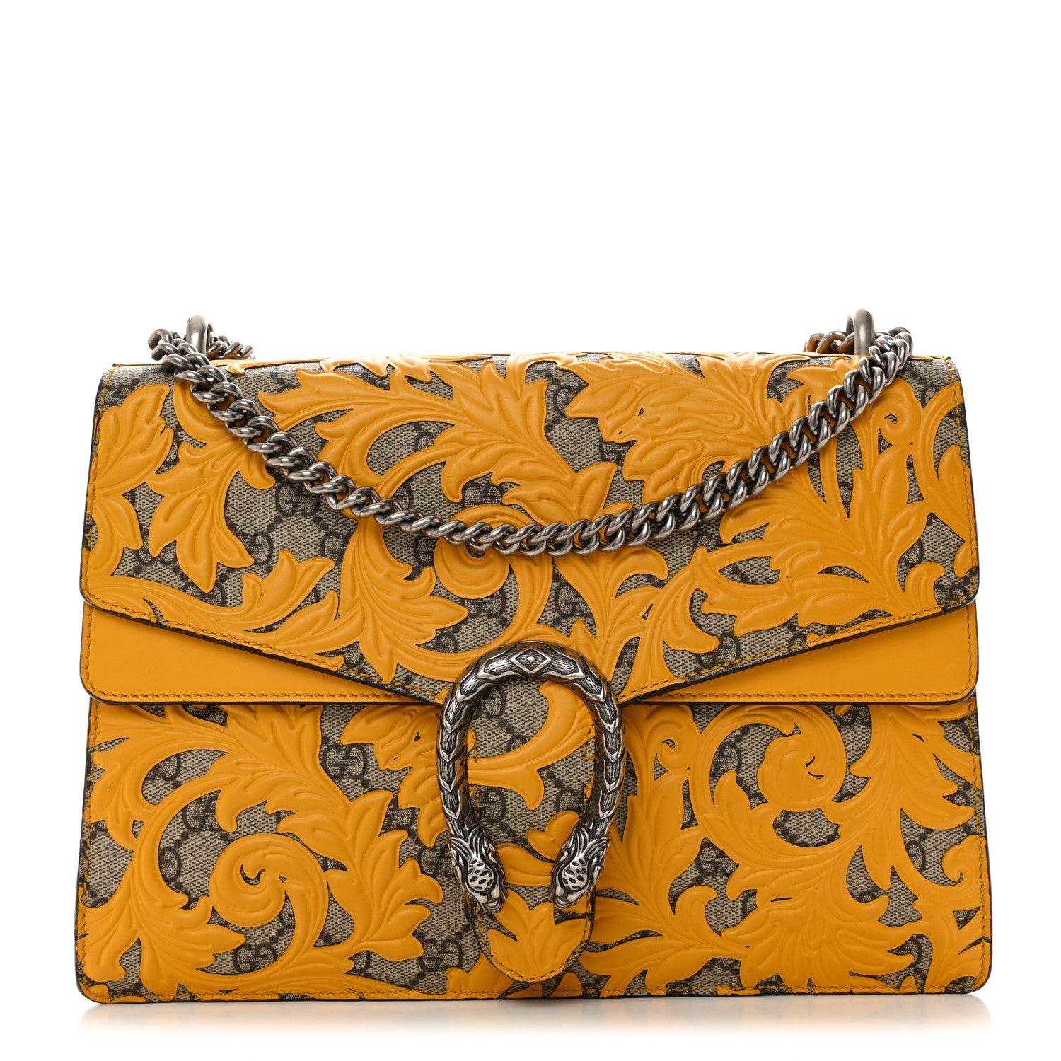 Gucci GG Supreme Monogram Arabesque Medium Dionysus Shoulder Bag Beige Yellow 1 of 10