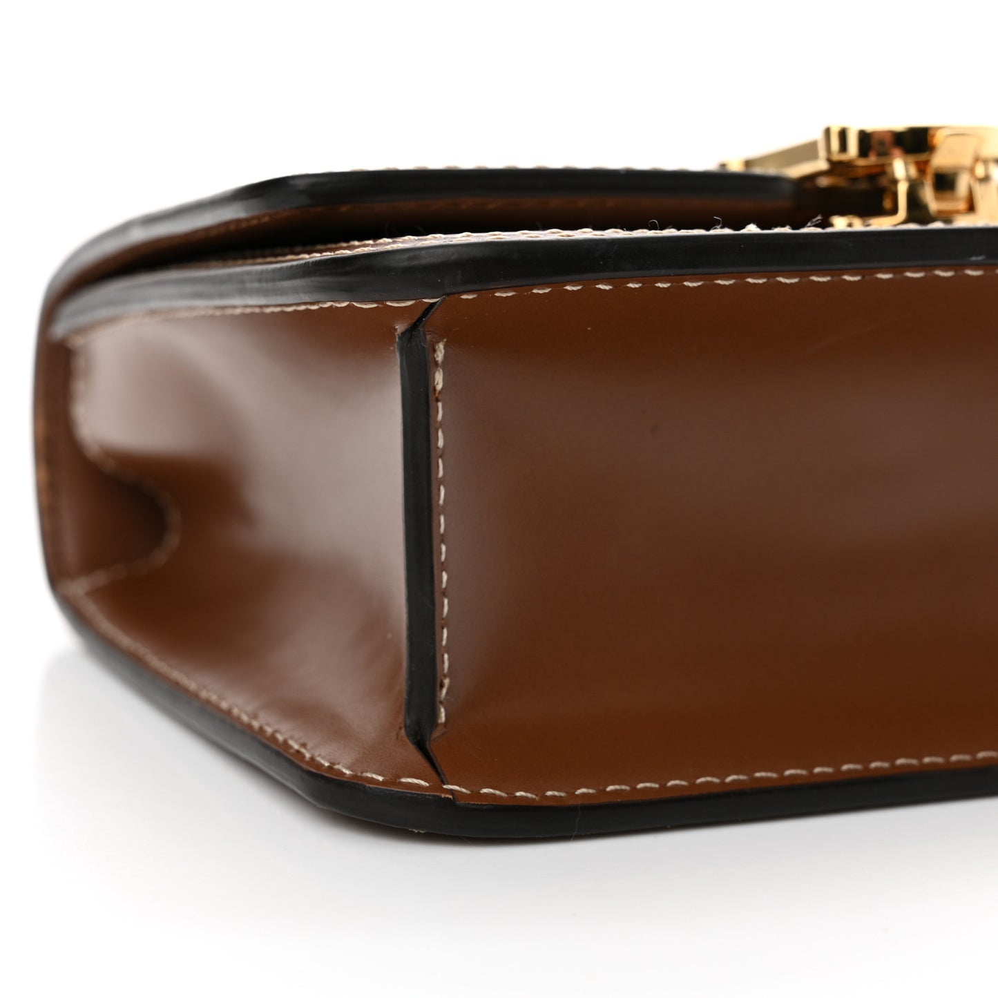 Canvas Calfskin Small TB Bag Natural