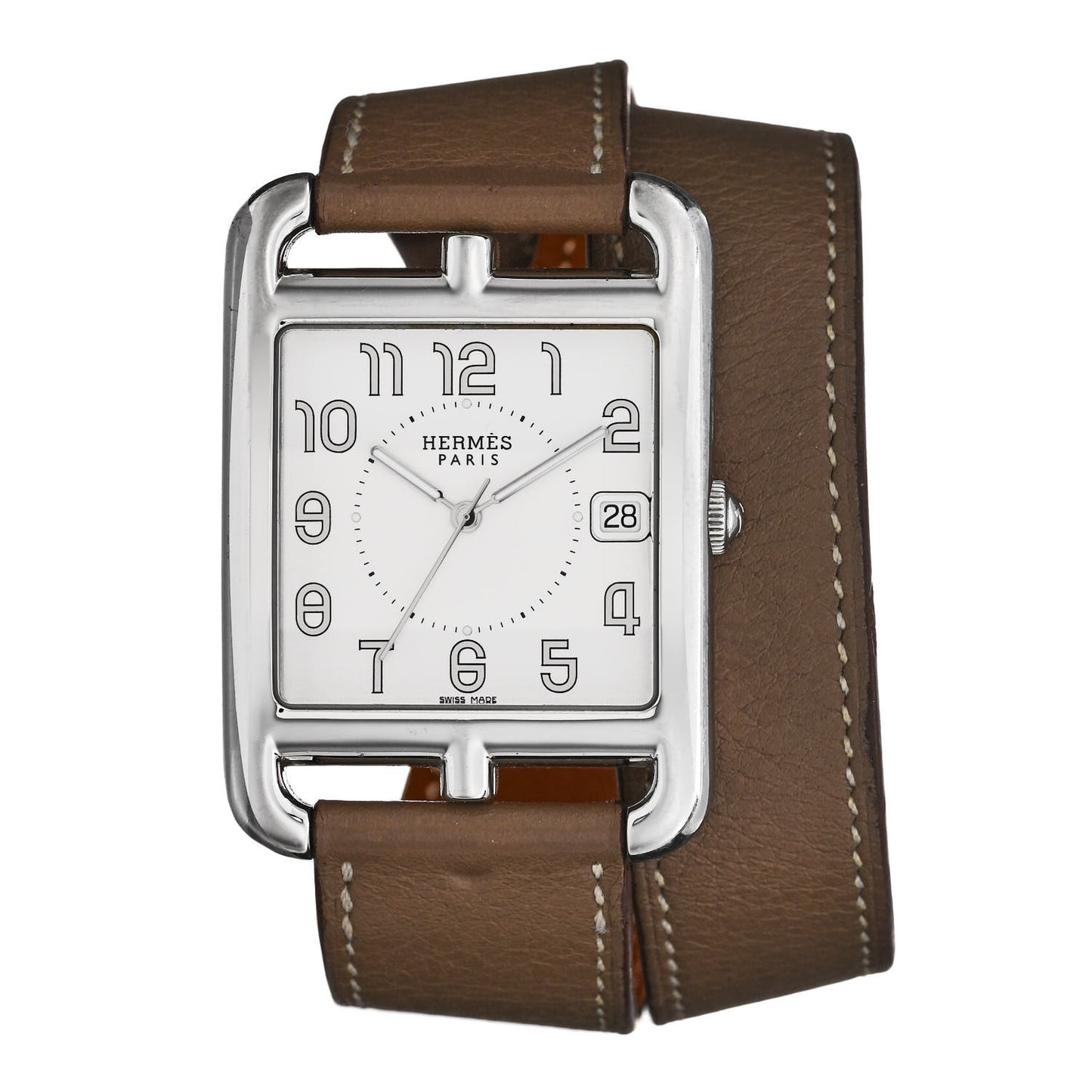 Stainless Steel Swift 33mm Cape Cod Double Tour Quartz Watch Etoupe