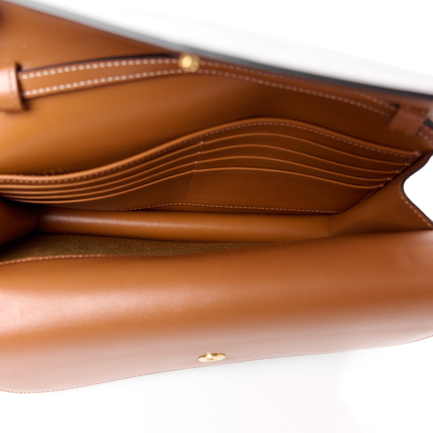 Triomphe Canvas Lambskin Wallet On Strap Tan