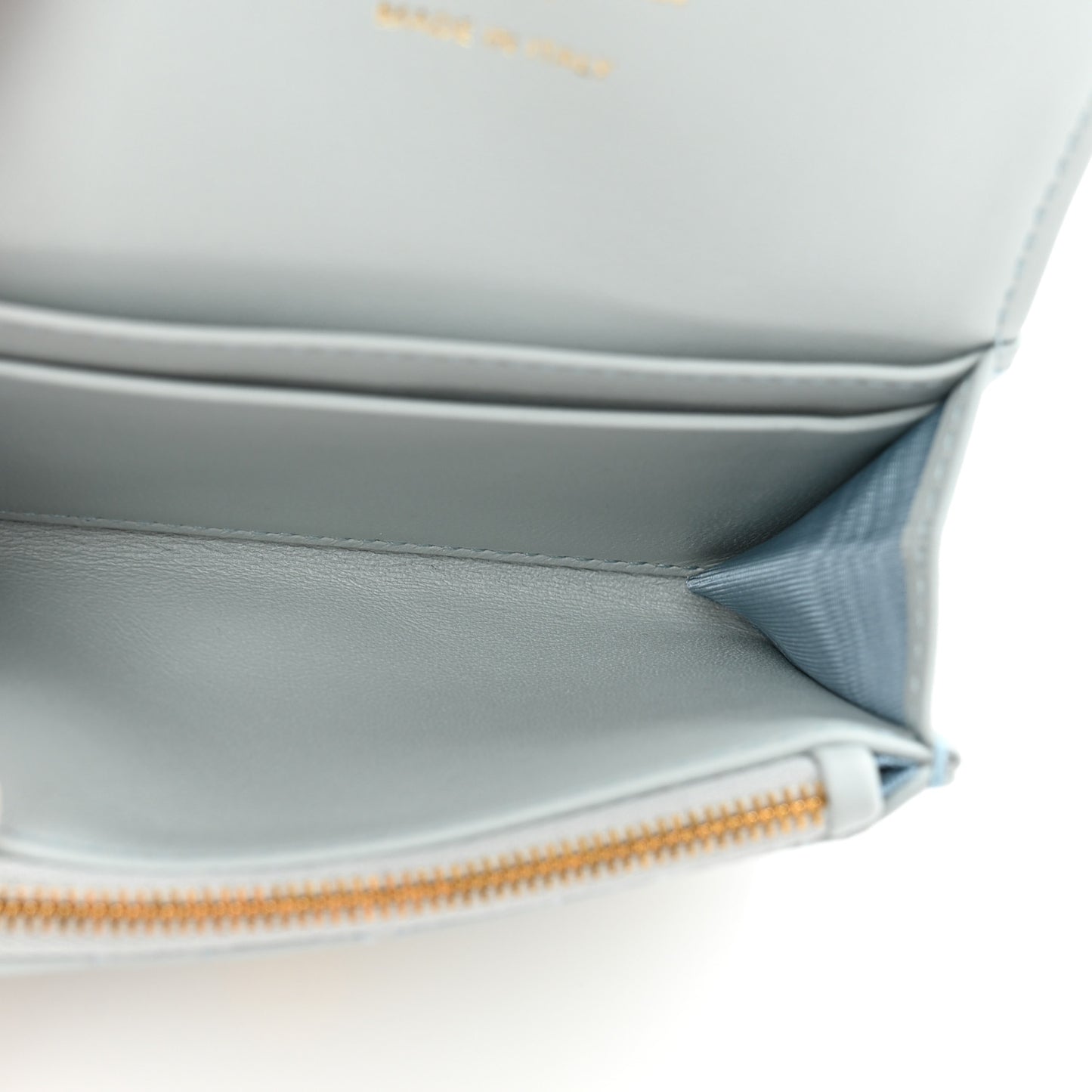 Lambskin Cannage Jolie Glycine Wallet Placid Blue