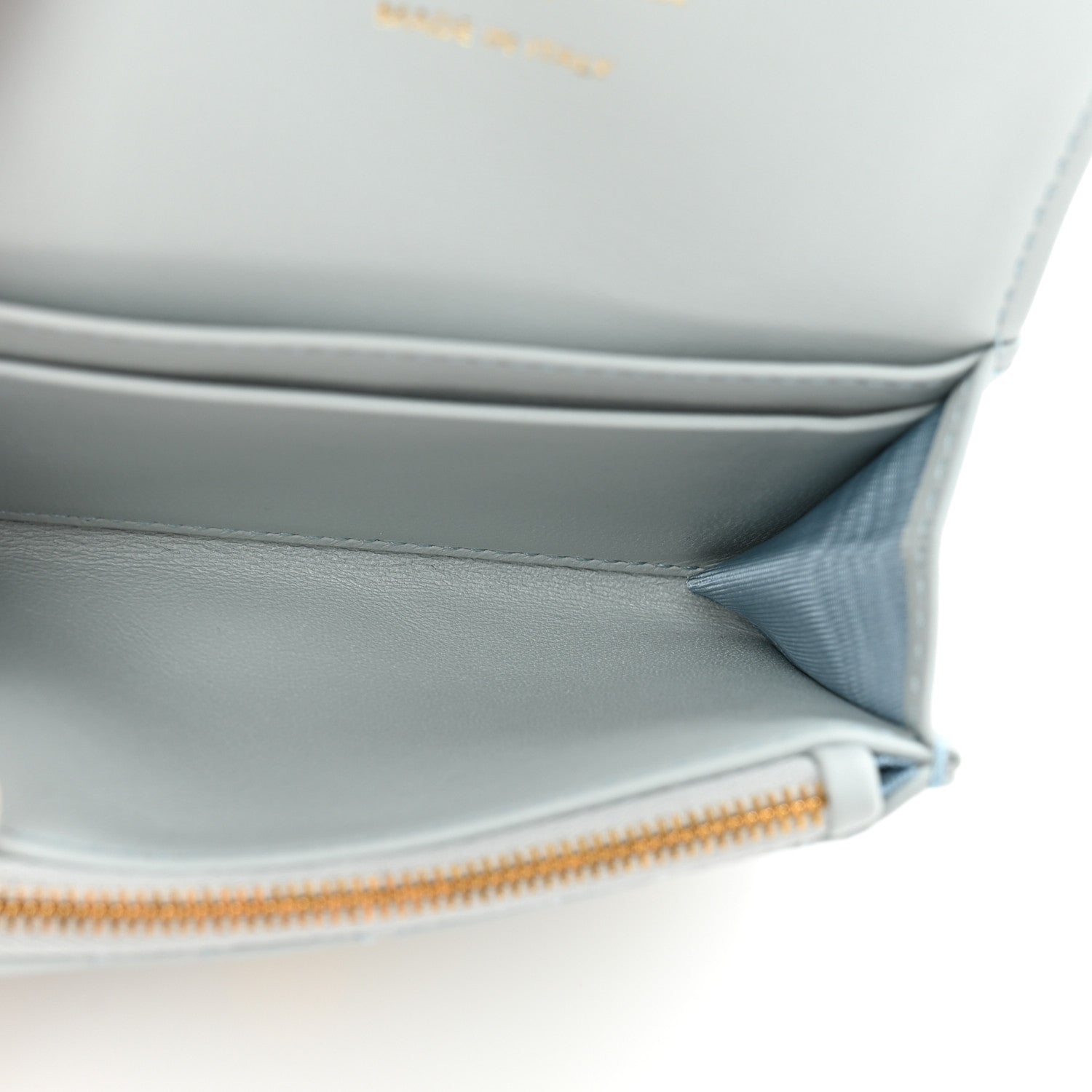 Christian Dior Lambskin Cannage Jolie Glycine Wallet Placid Blue 5 of 8