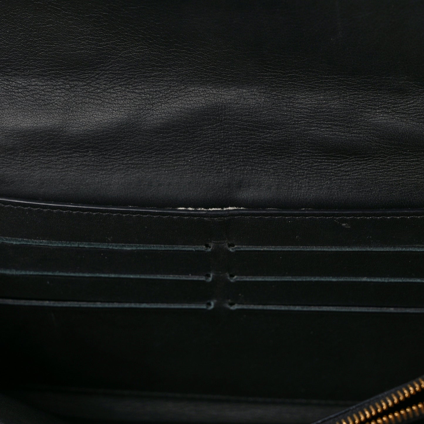 Calfskin New Wave Long Wallet Black