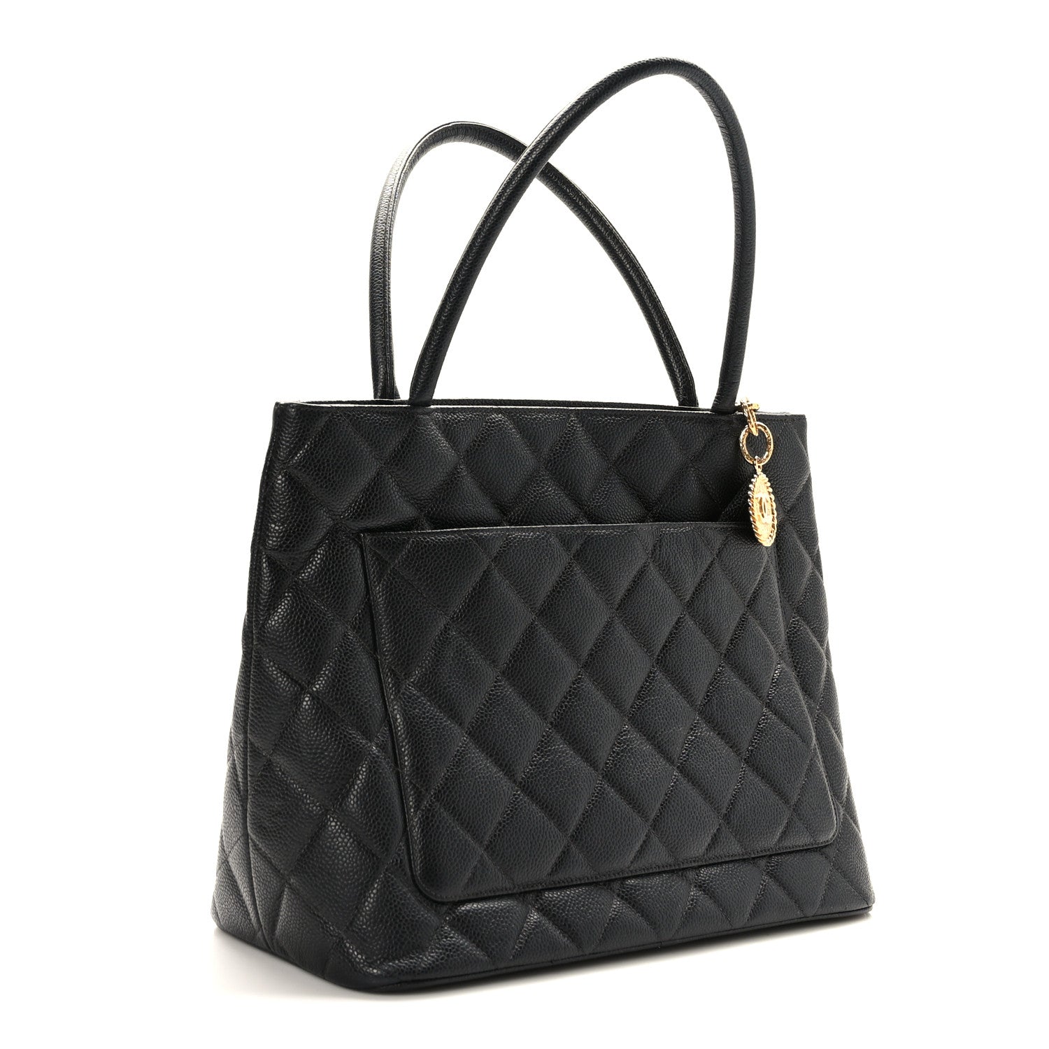 Chanel Caviar Quilted Medallion Tote Black 3 of 9