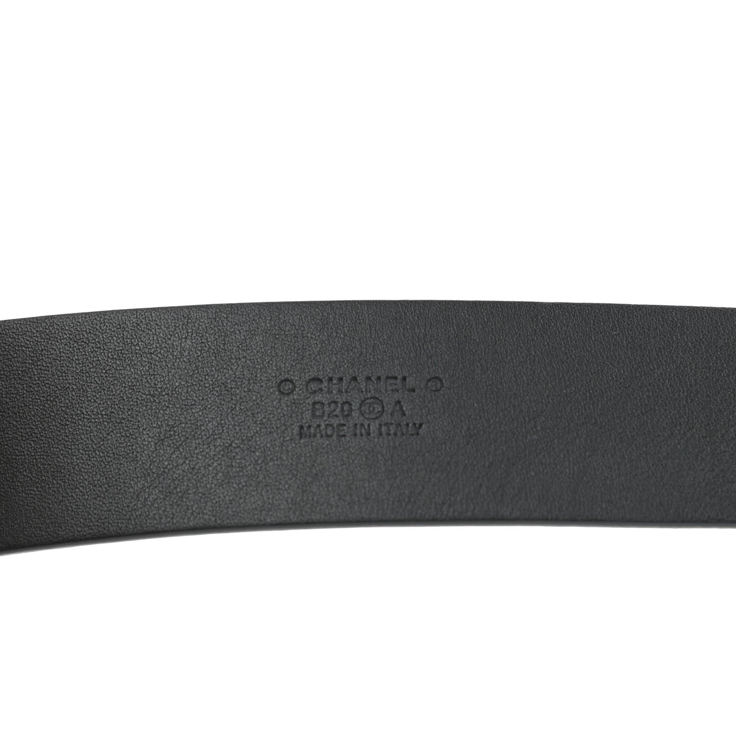 Calfskin Pearl Crystal CC Belt 85 34 Black