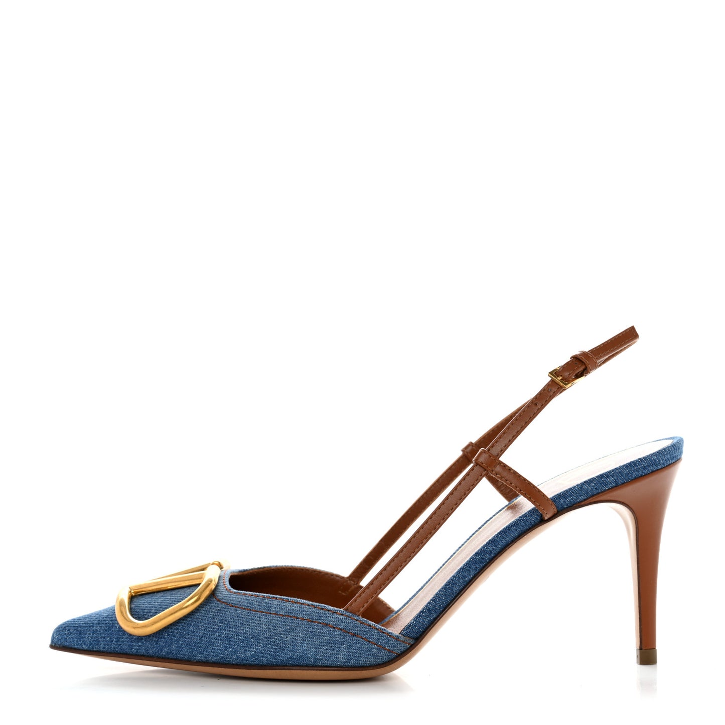 Denim Vlogo Slingback 80mm Pumps 36 Denim Selleria