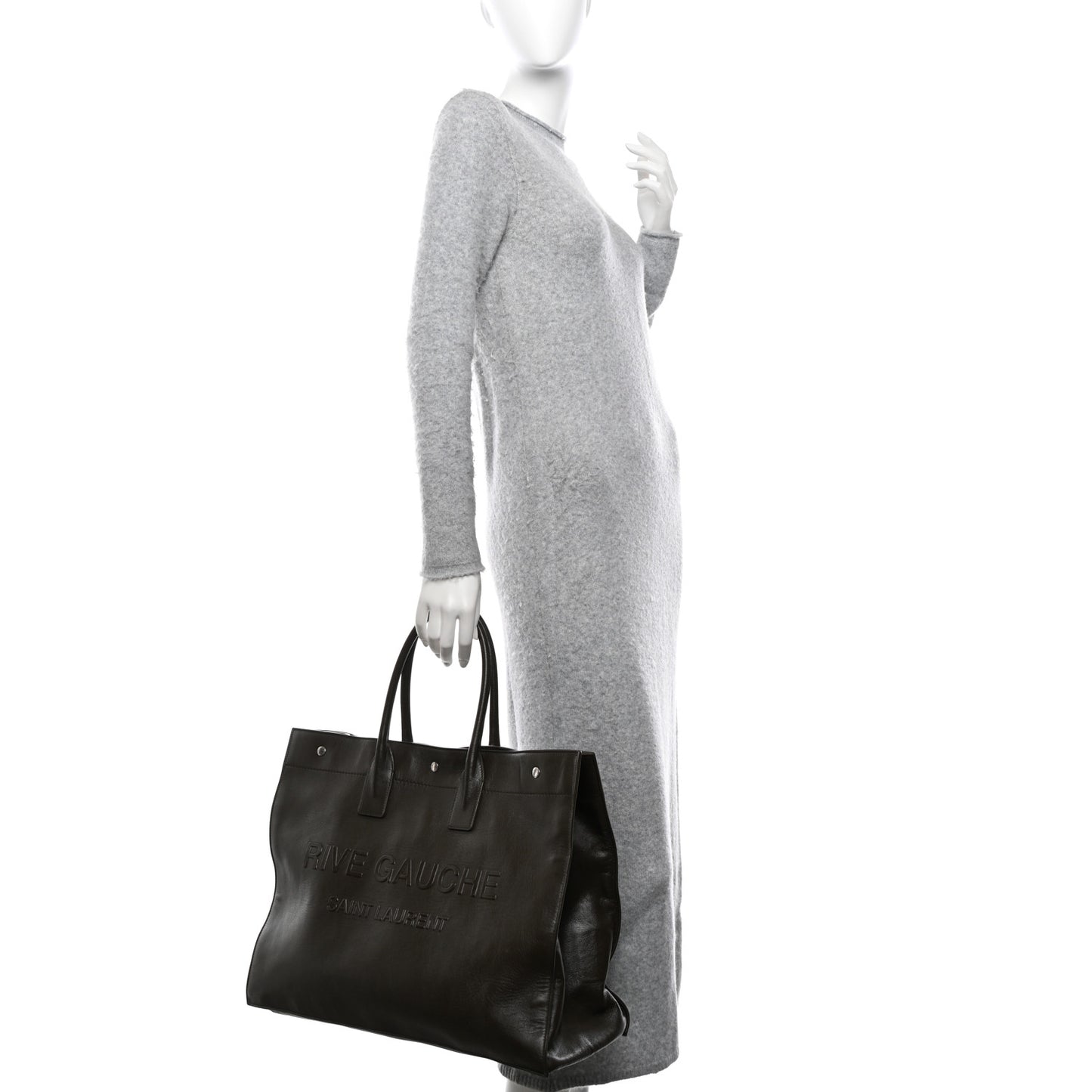 Vitello Large Rive Gauche Tote Dark Green
