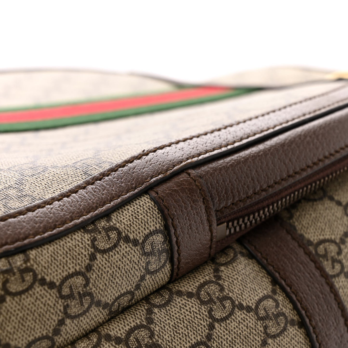 GG Supreme Monogram Medium Ophidia Day Backpack Brown