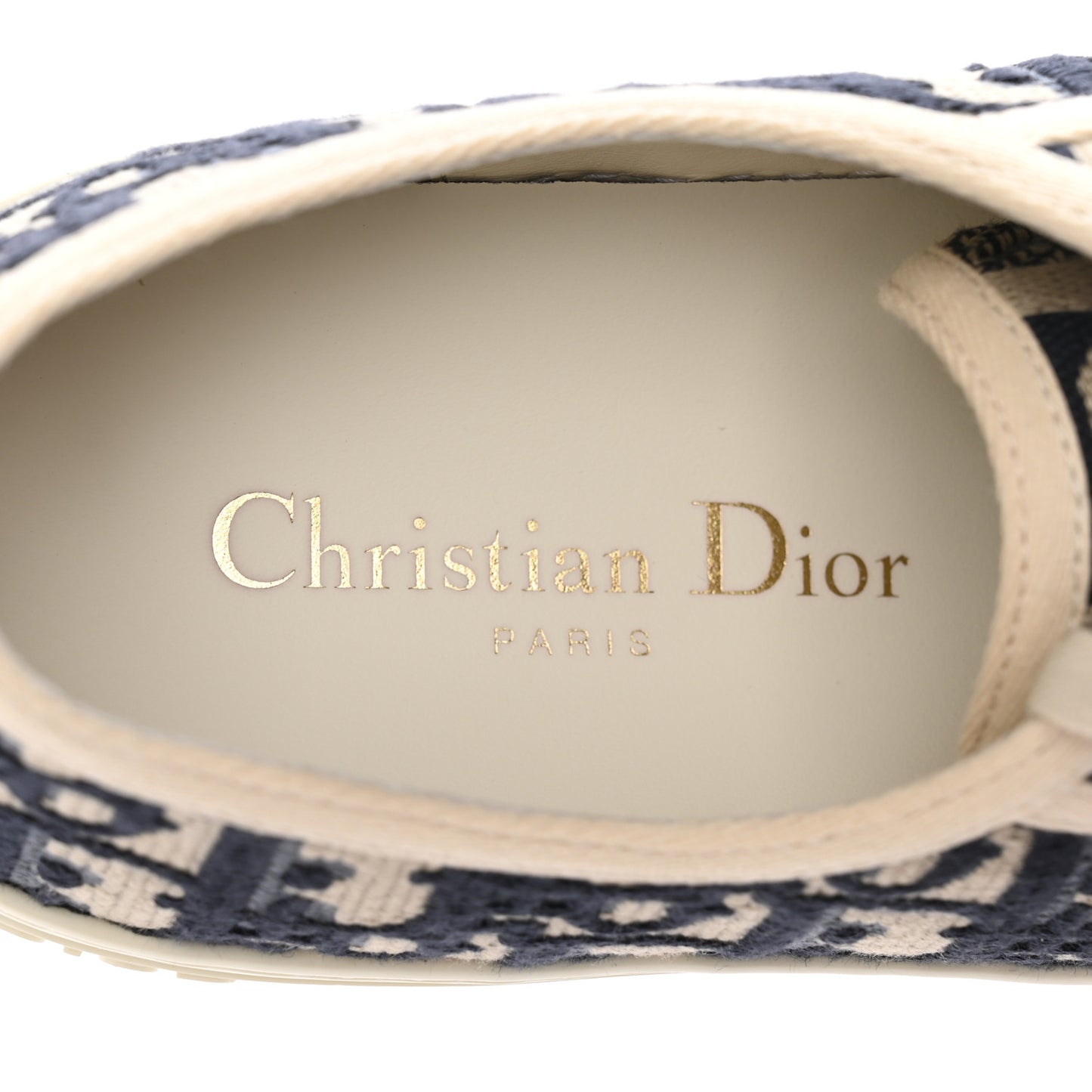 Canvas Oblique Walk'N'Dior Low Top Sneakers 37.5 Deep Blue