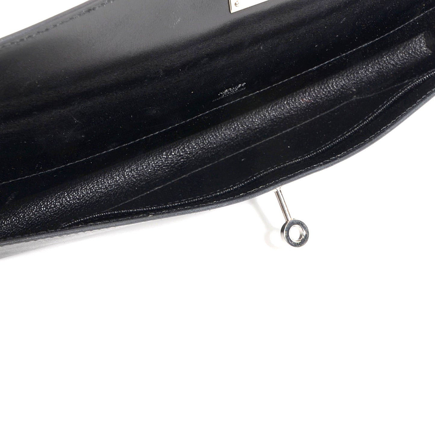 Box Kelly Cut Clutch Black