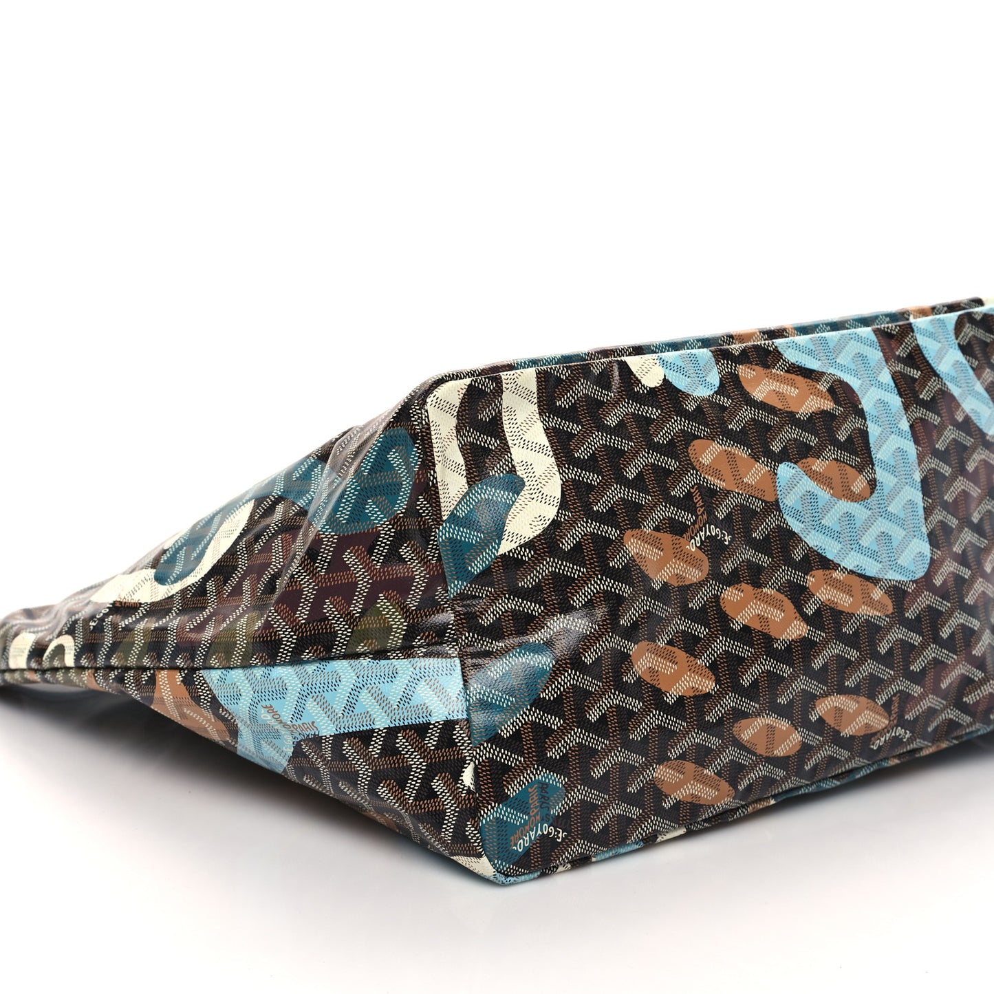 Goyardine Saint Louis Lettres Camouflage GM Black Blue