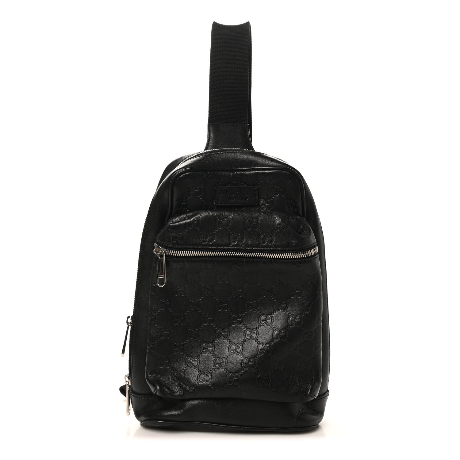 authentic leather gucci backpack Gucci Guccissima Sling Backpack Black 1838265 – FASHIONPHILE