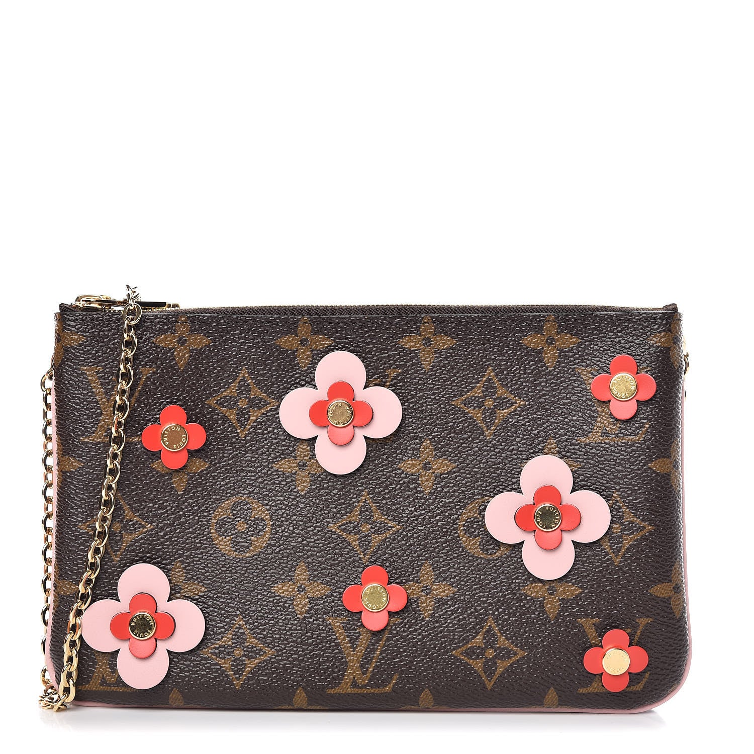 Louis Vuitton Monogram Blooming Flowers Double Zip Pochette
