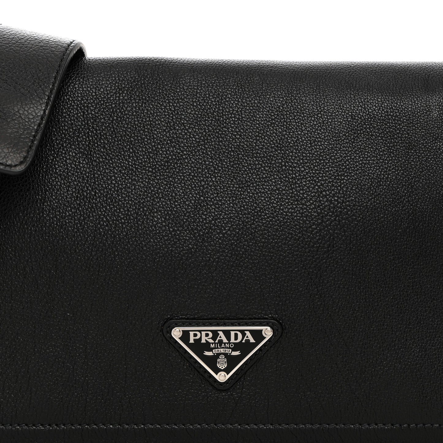 Glace Calf Shoulder Bag Black