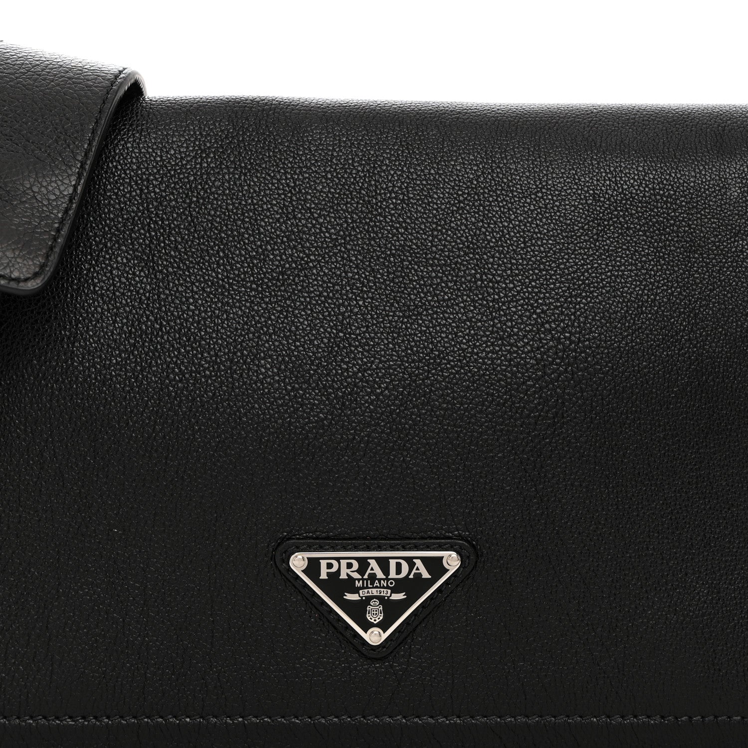 Prada Glace Calf Shoulder Bag Black 8 of 10
