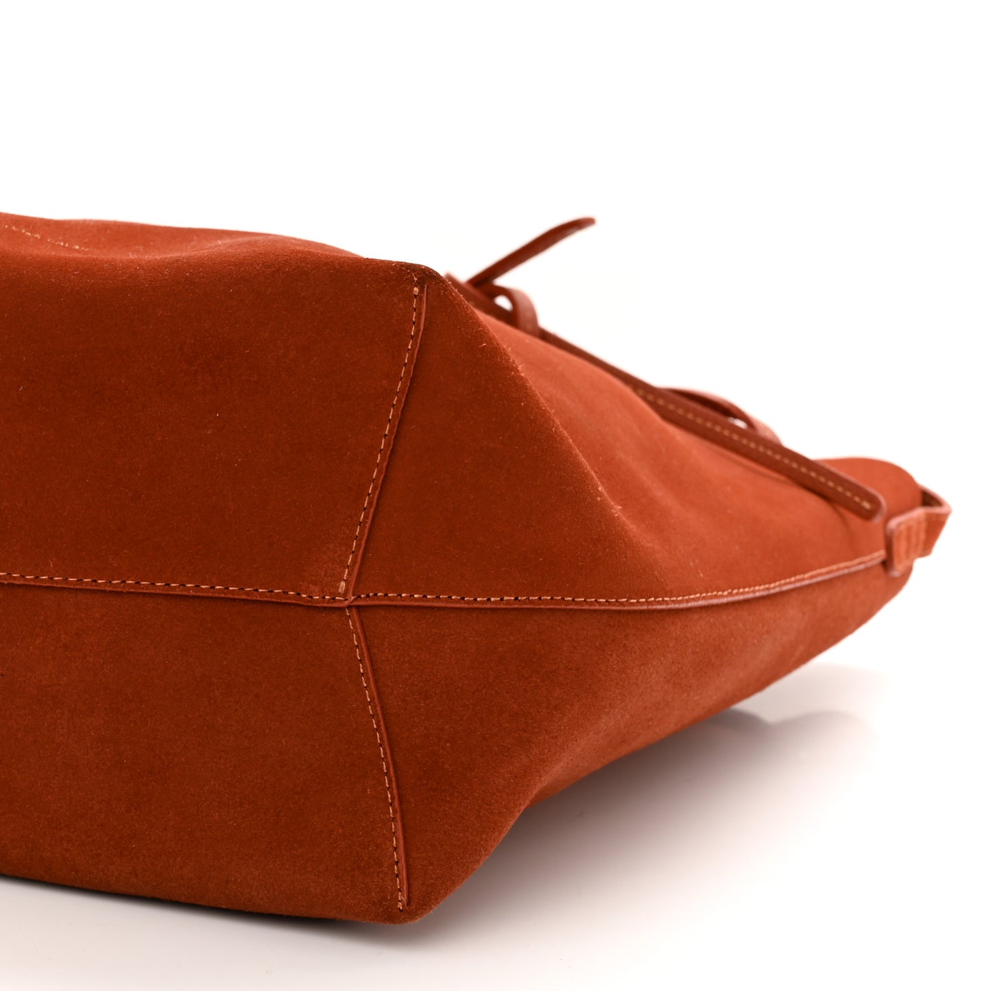 Suede Bucket Bag Brick