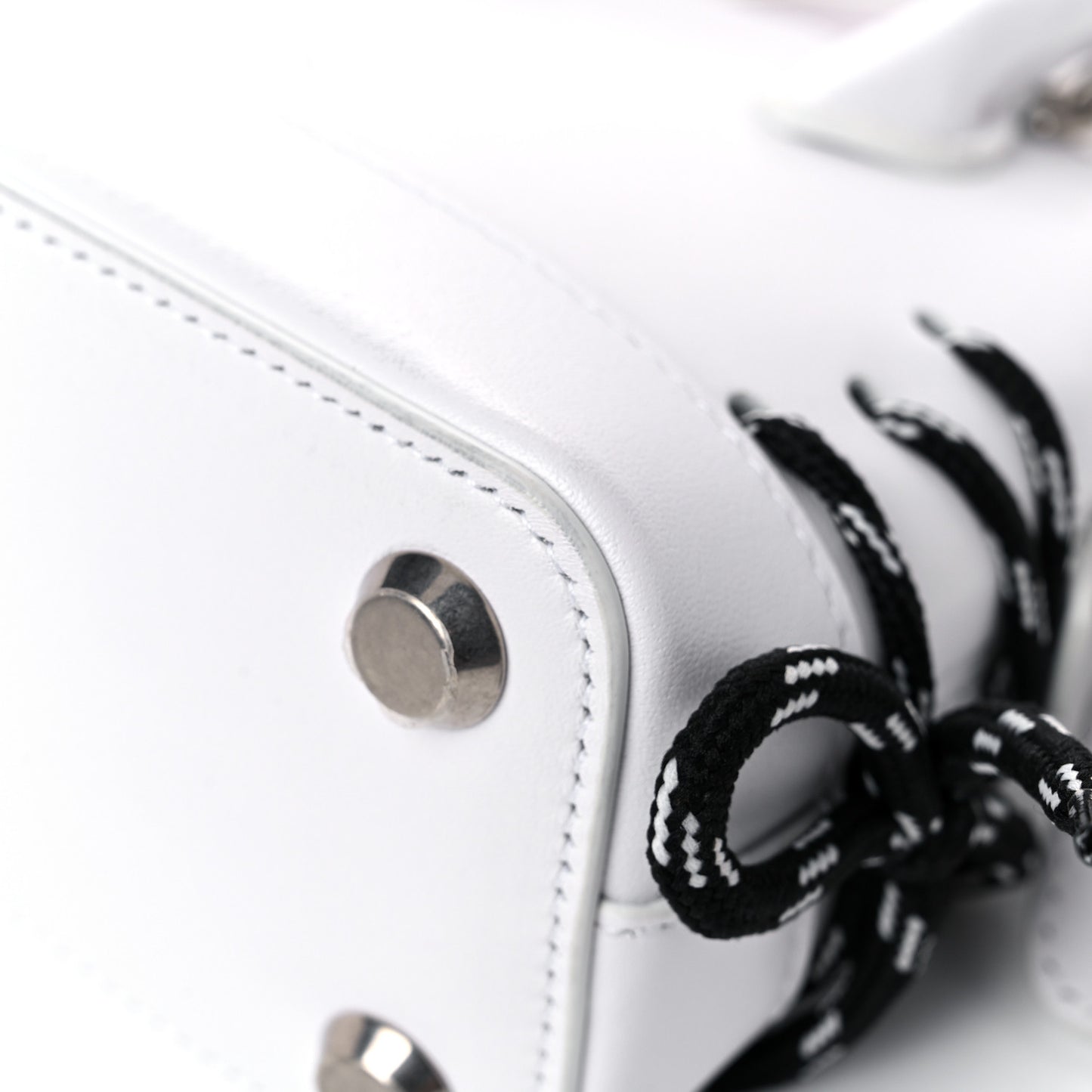 Calfskin Hello Kitty XXS Ville Top Handle Bag White