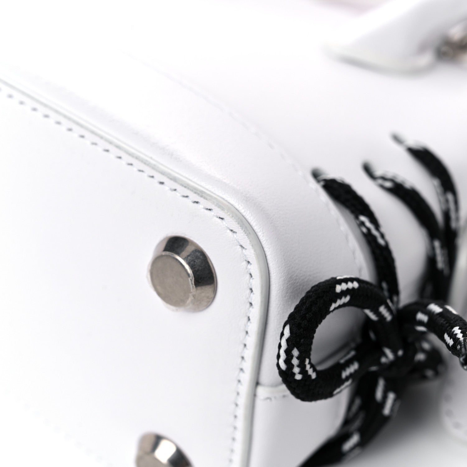 Balenciaga Calfskin Hello Kitty XXS Ville Top Handle Bag White 11 of 17