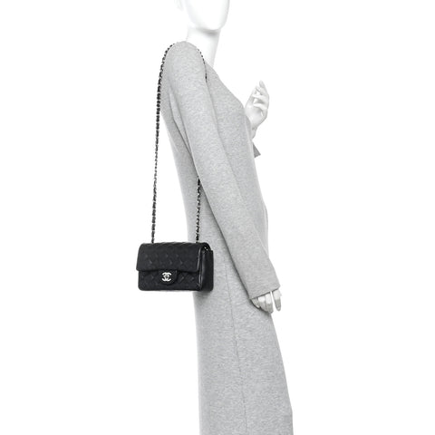 Lambskin Quilted Mini Rectangular Flap