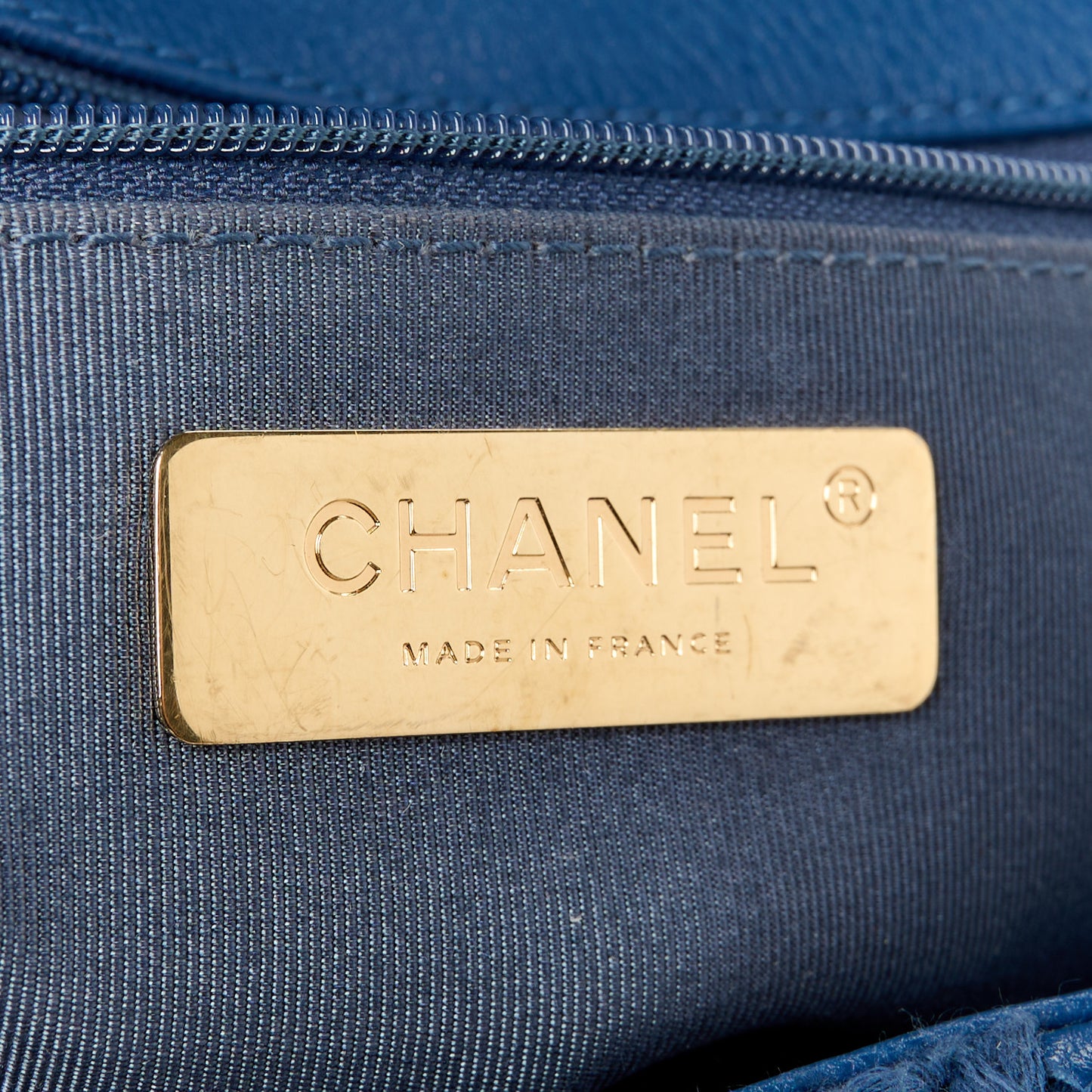 Calfskin Crochet Medium Chanel 19 Flap Blue