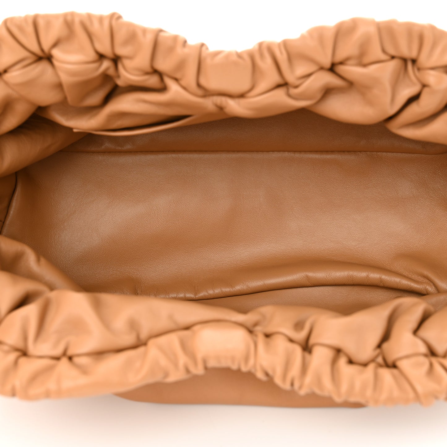 Lambskin Cloud Clutch Caramel