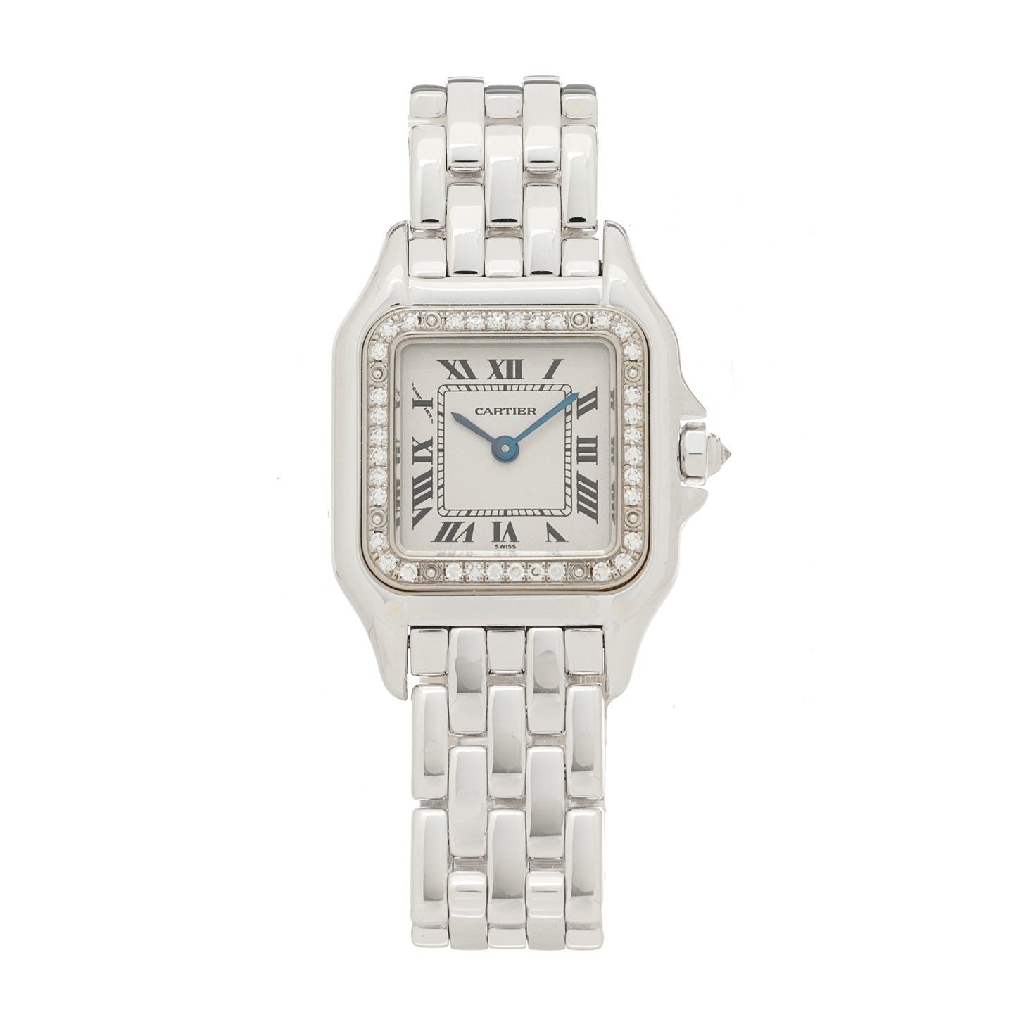18K White Gold Diamond 22mm Panthere Quartz Watch