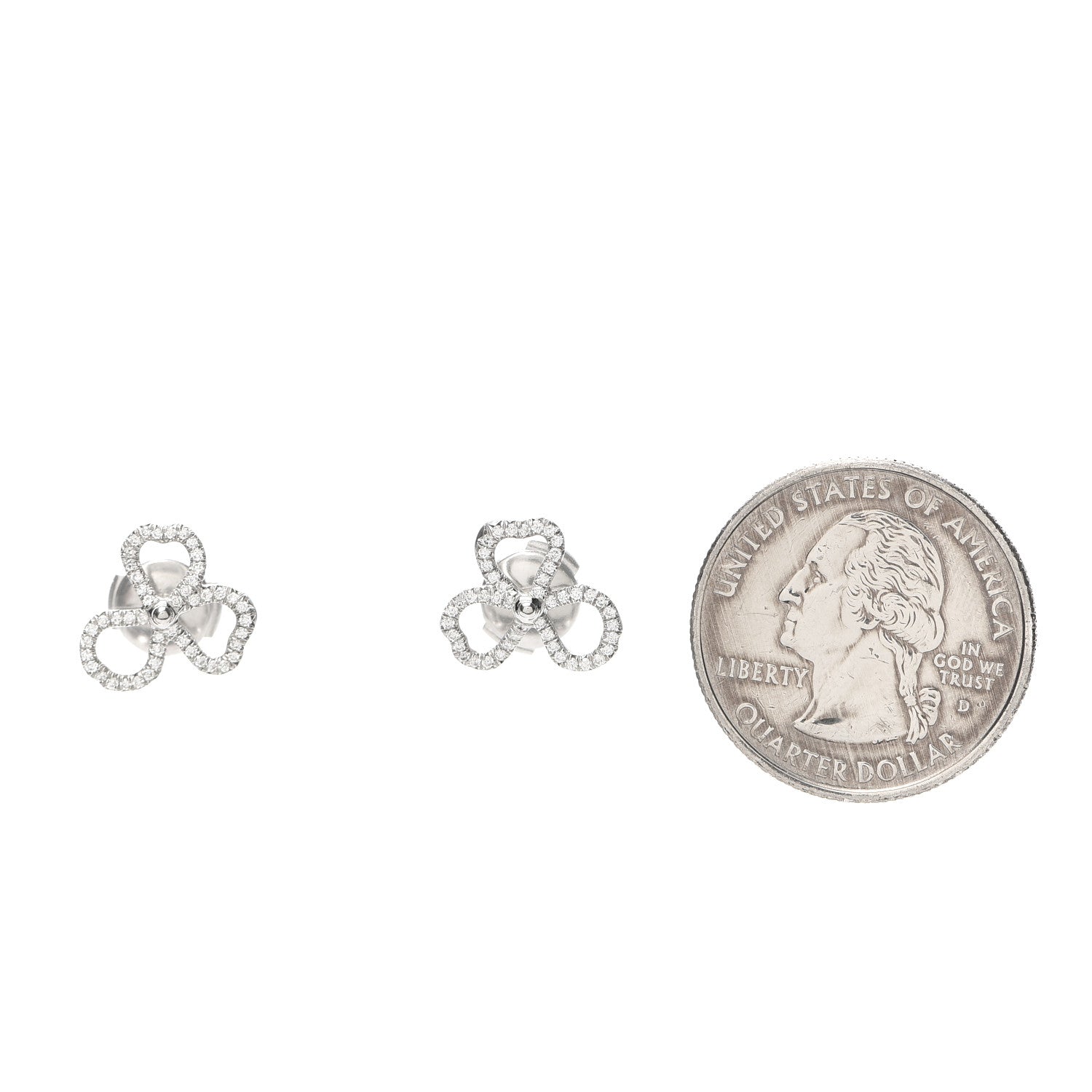 Tiffany Platinum Diamond Paper Flowers Open Flower Earrings 2 of 5