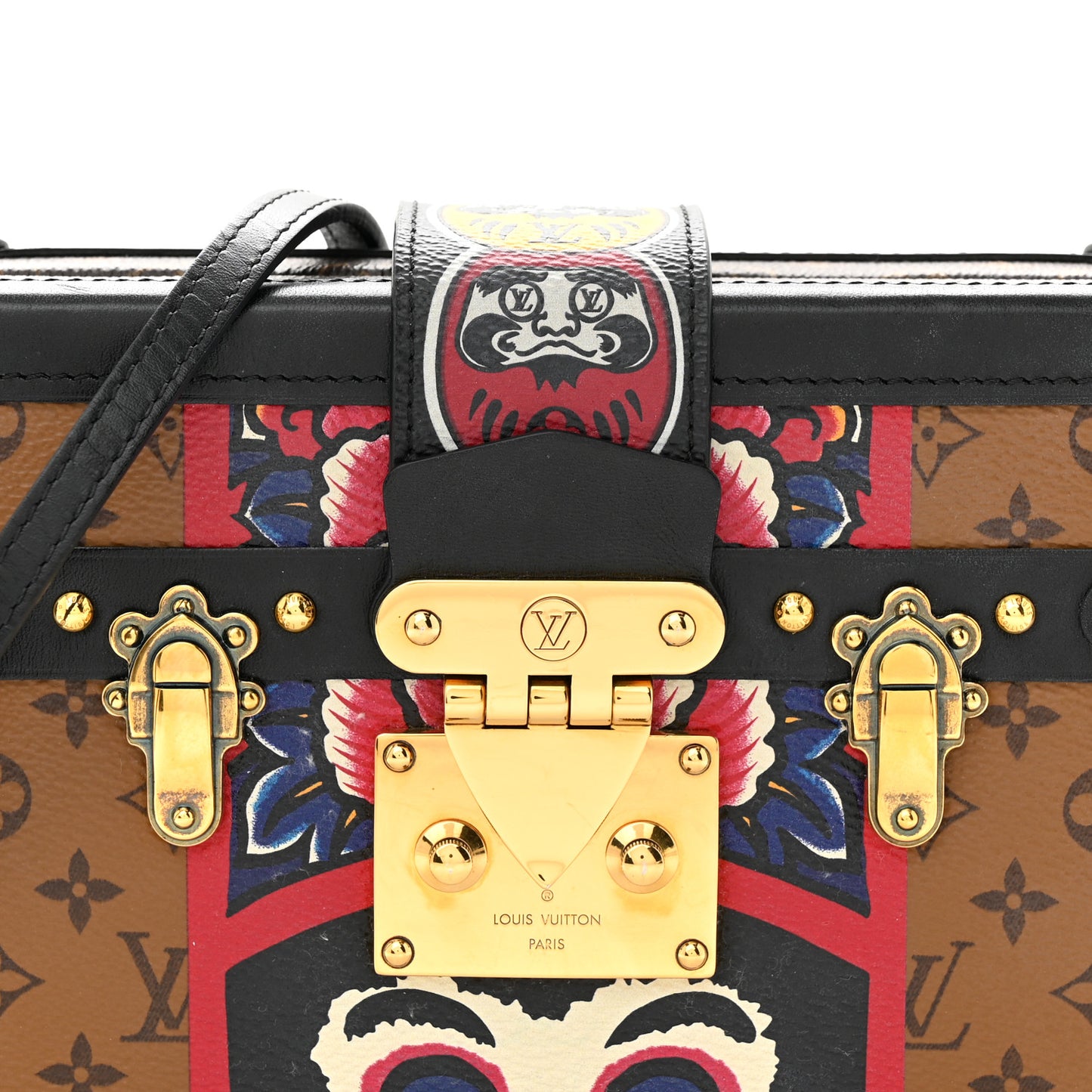 Reverse Monogram Kabuki Petite Malle Black