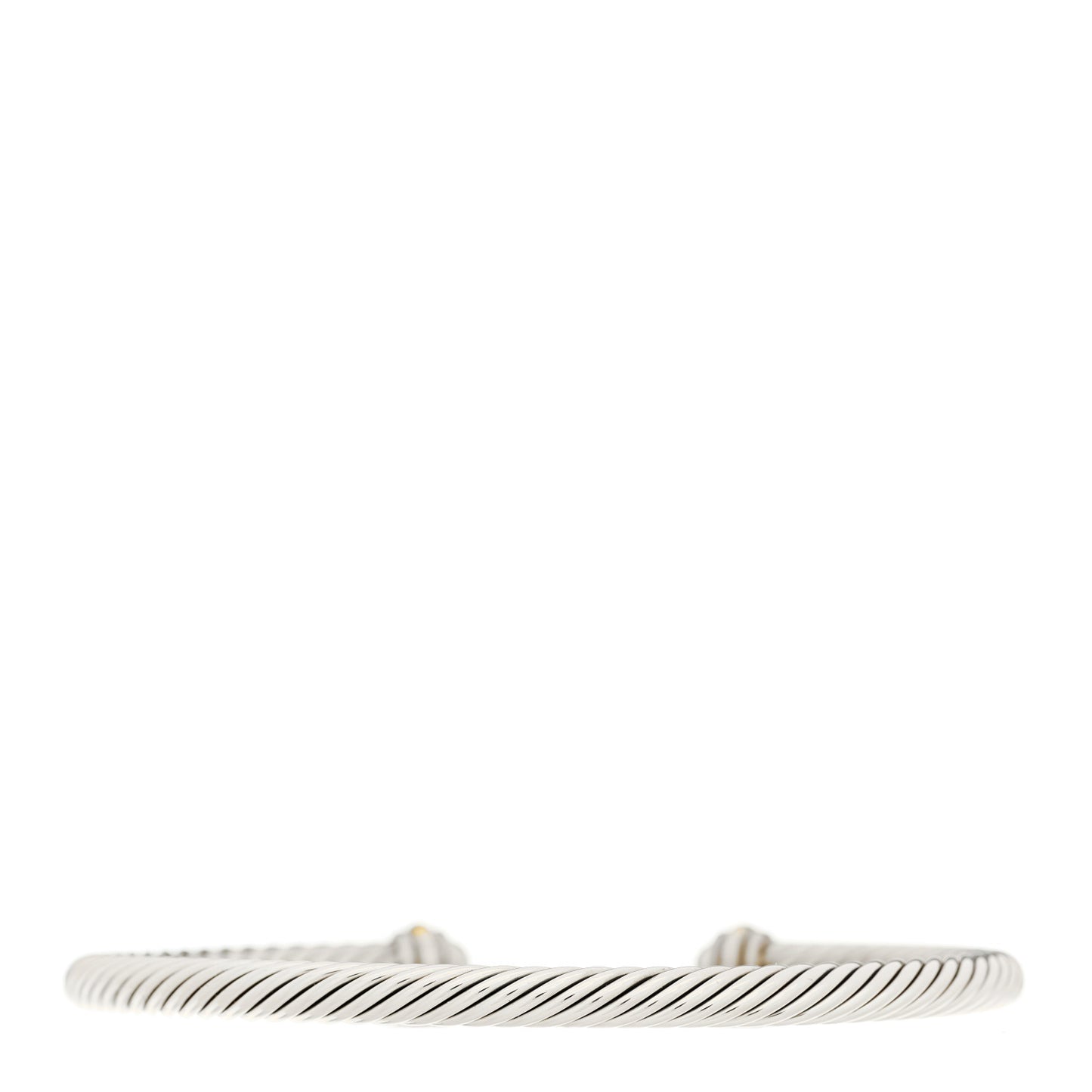 Sterling Silver 18K Yellow Gold 4mm Cable Classics Bracelet