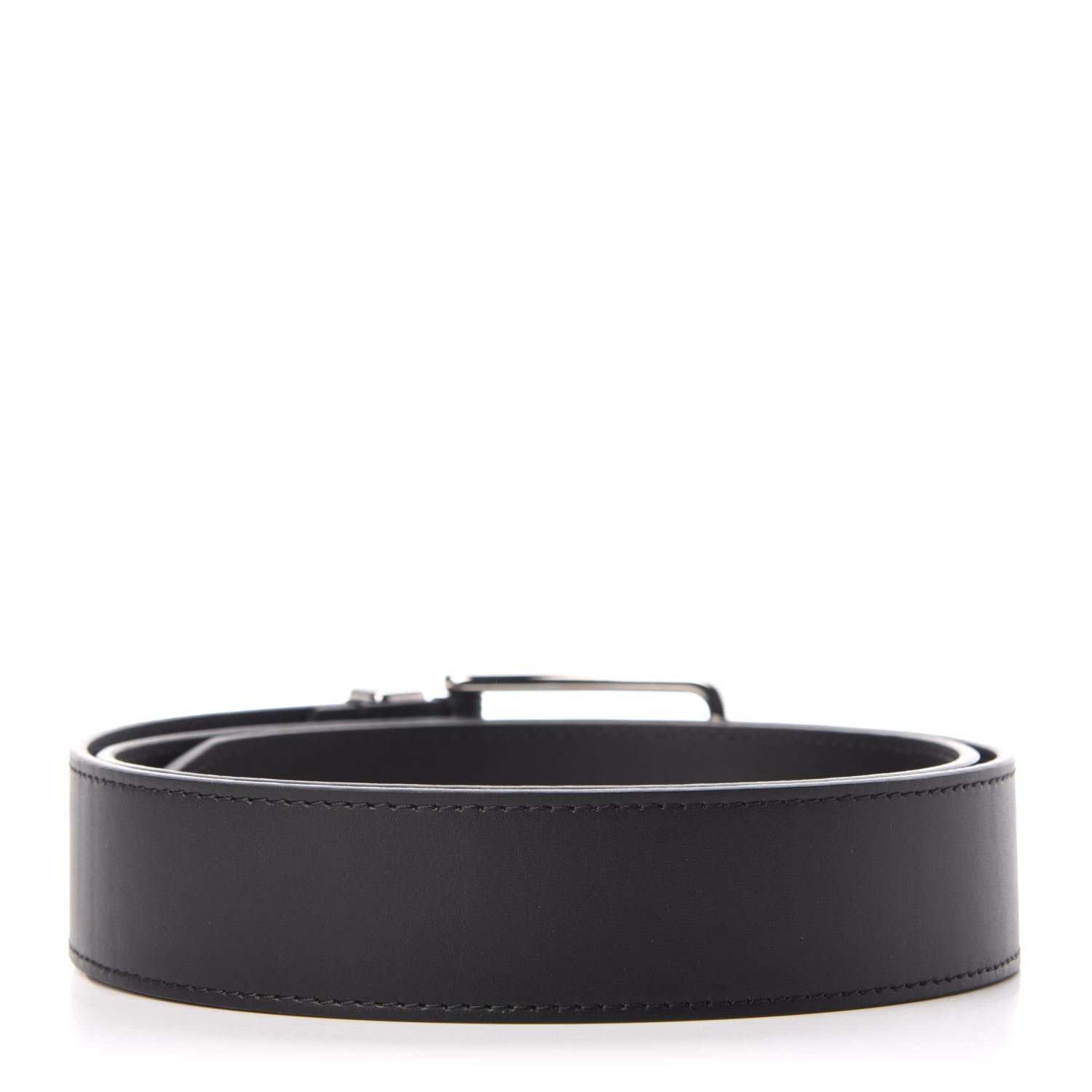Louis Vuitton Calfskin 35mm Pont Neuf Belt 95 38 Black 2 of 6