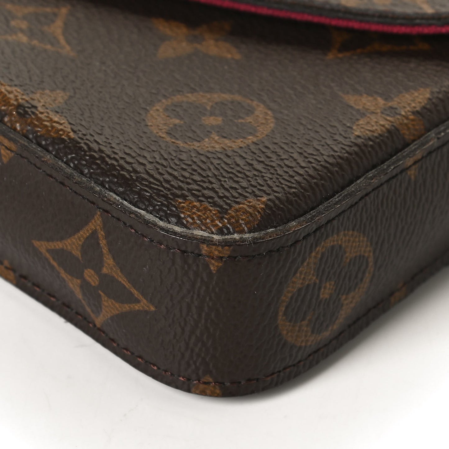Monogram Pochette Felicie Chain Wallet Fuchsia