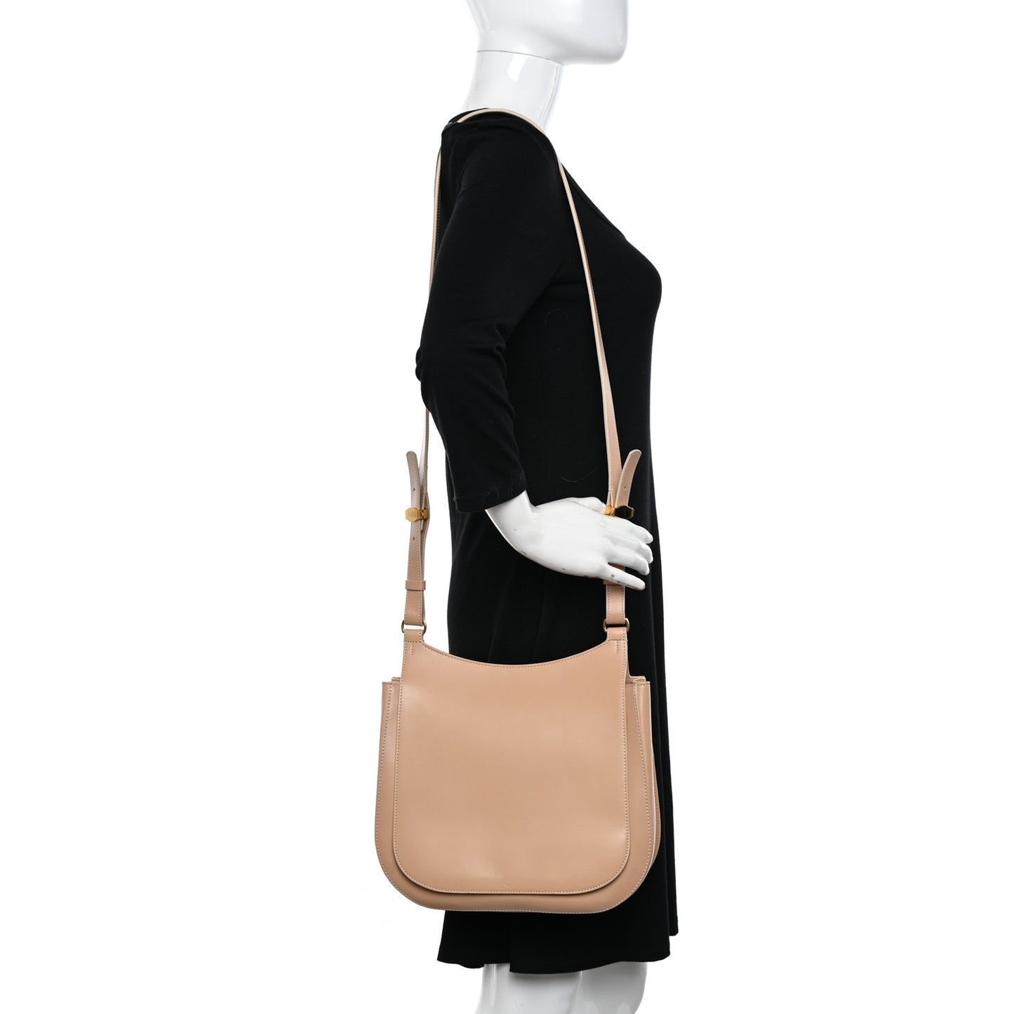 Smooth Calfskin Hunting Bag 11 Warm Beige