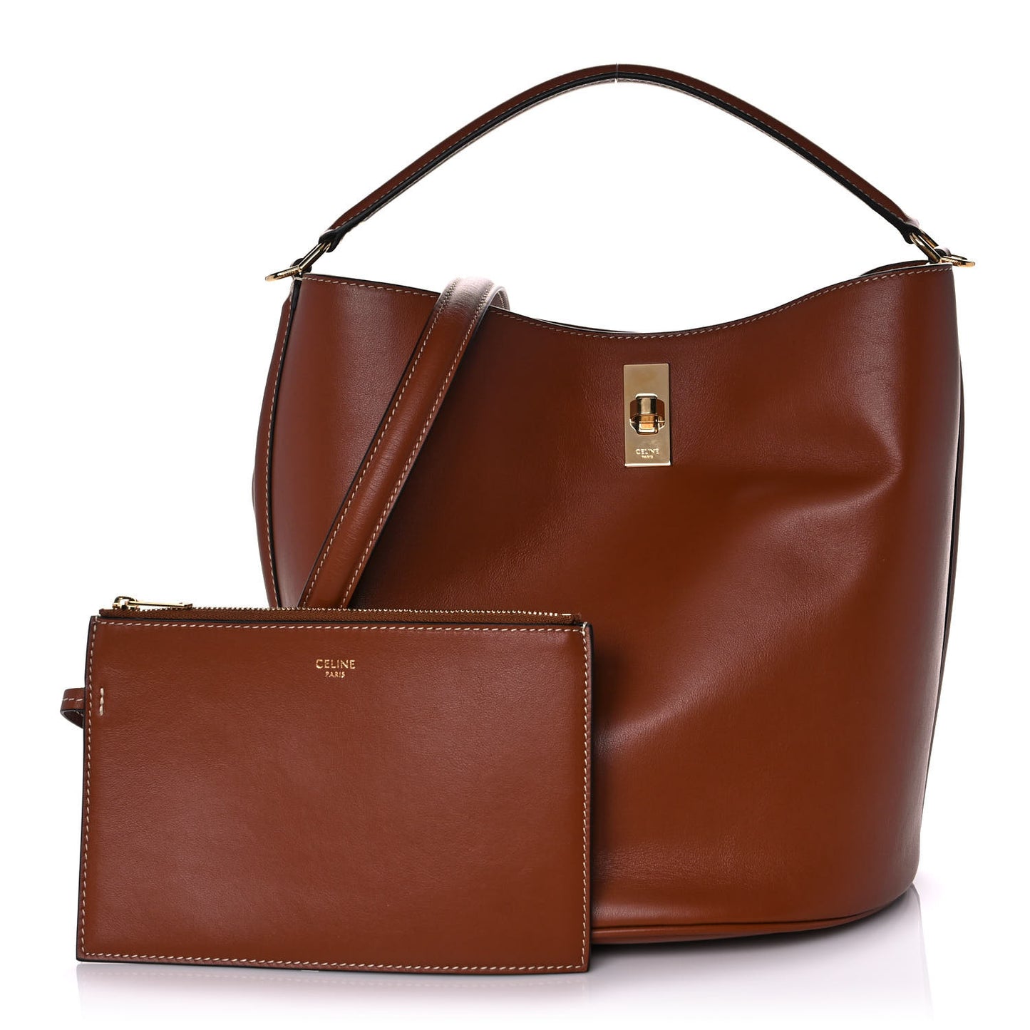 Smooth Calfskin Bucket 16 Bag Tan