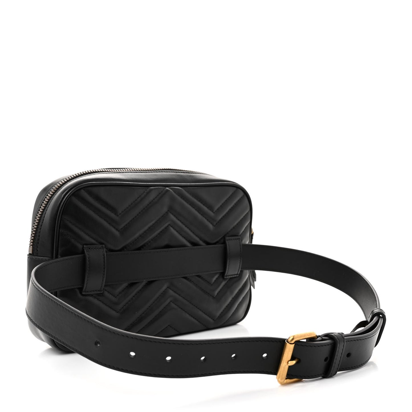 Calfskin Matelasse Mens GG Marmont Belt Bag 80 32 Black
