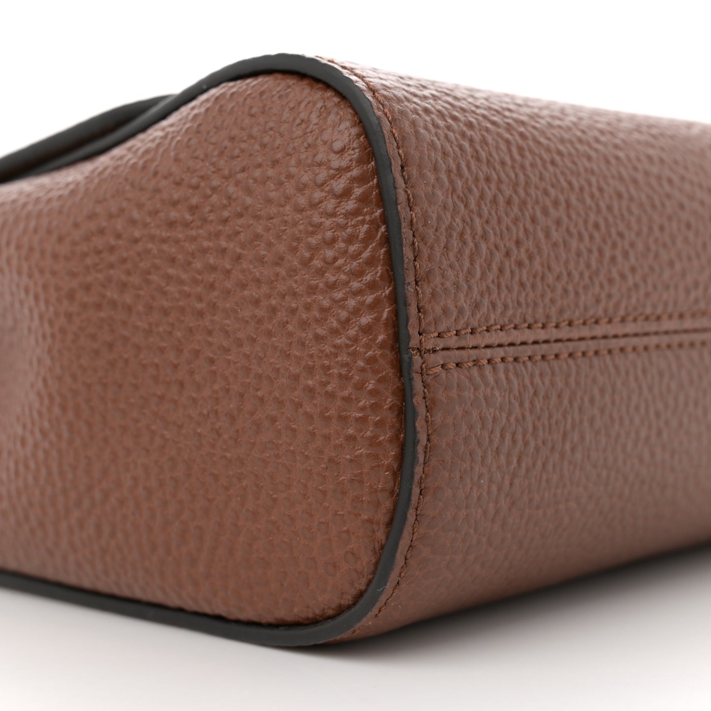 Small Classic Grain Calfskin Medium Lily Flap Oak