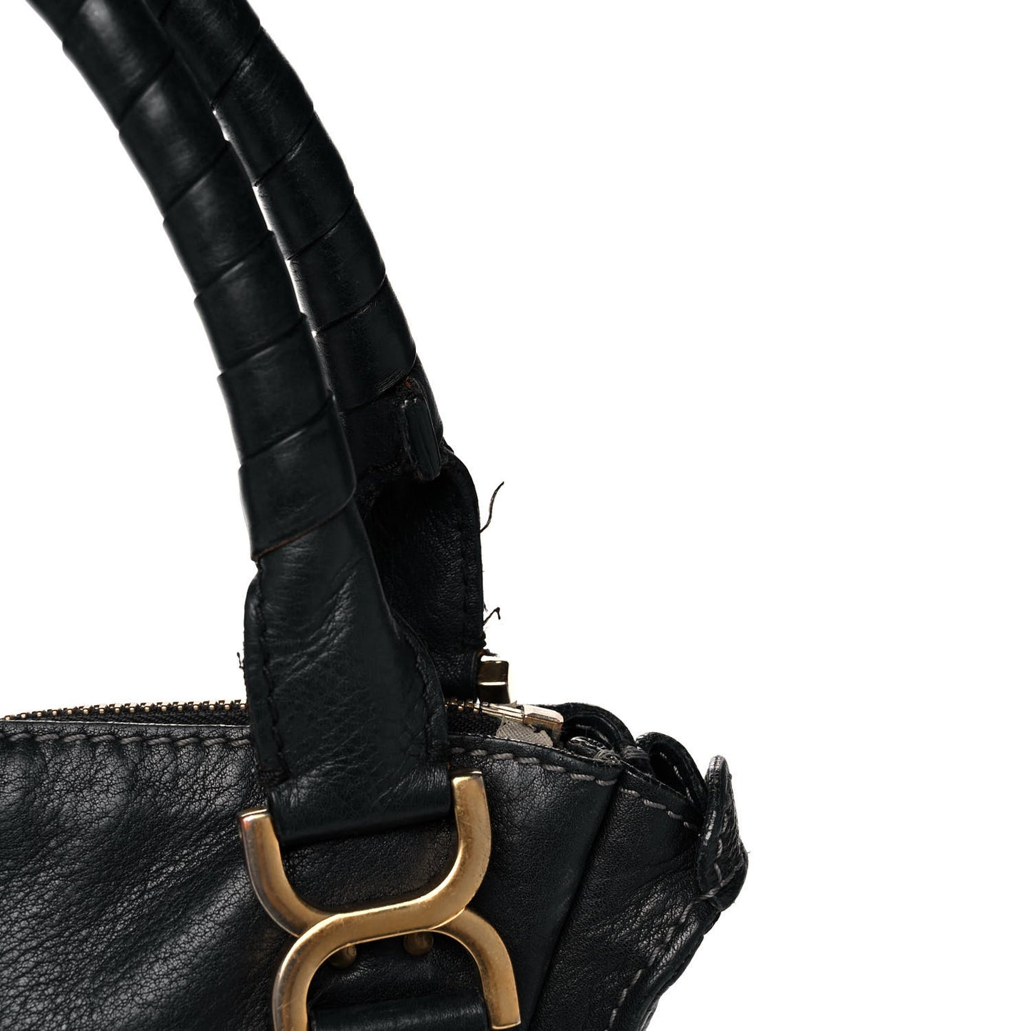 Calfskin Medium Marcie Satchel Black