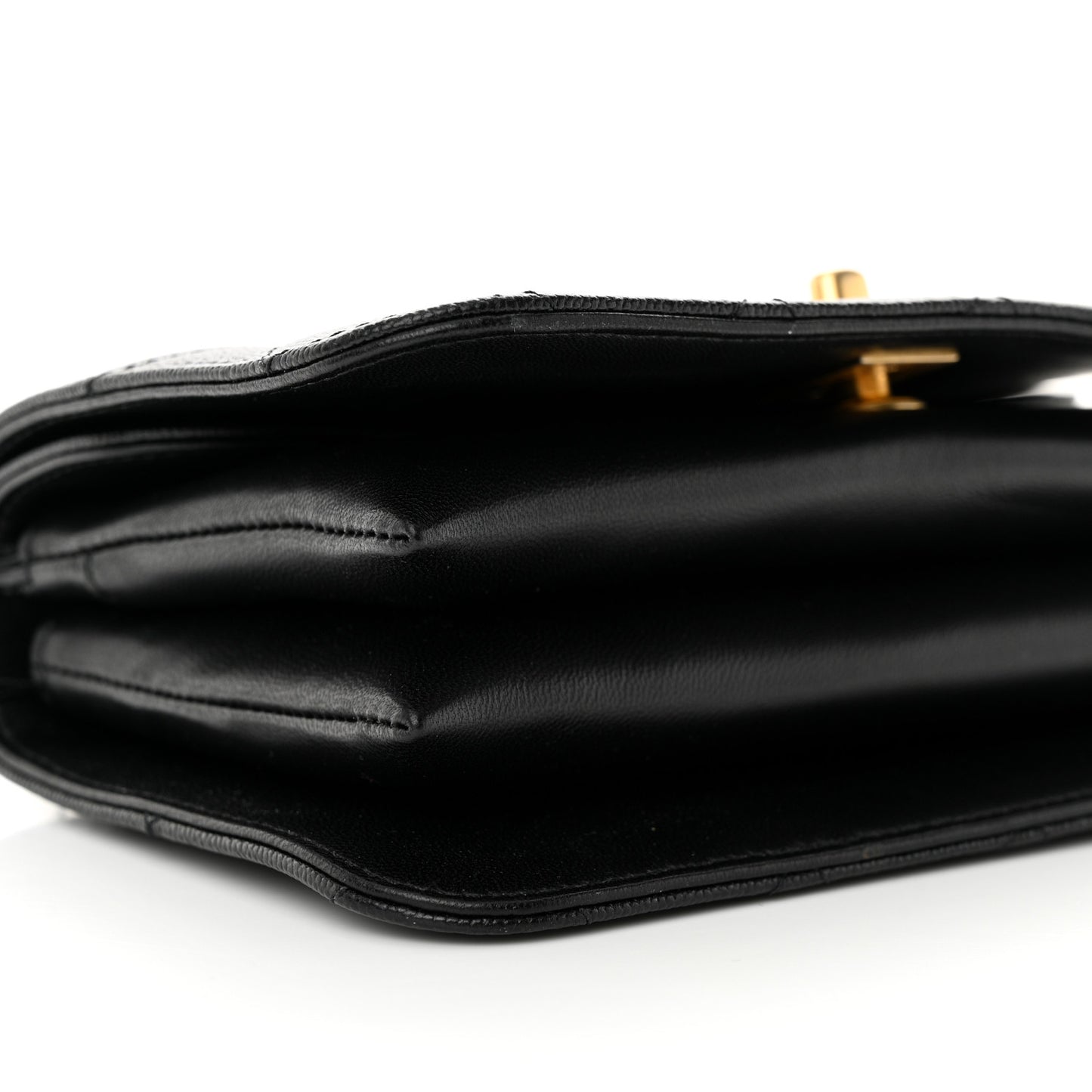 Caviar Quilted Mini Top Handle Flap Black