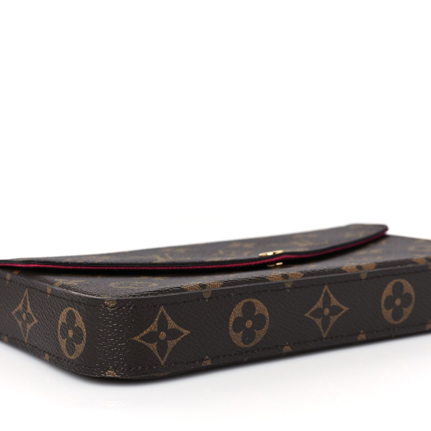 Monogram Pochette Felicie Chain Wallet Fuchsia