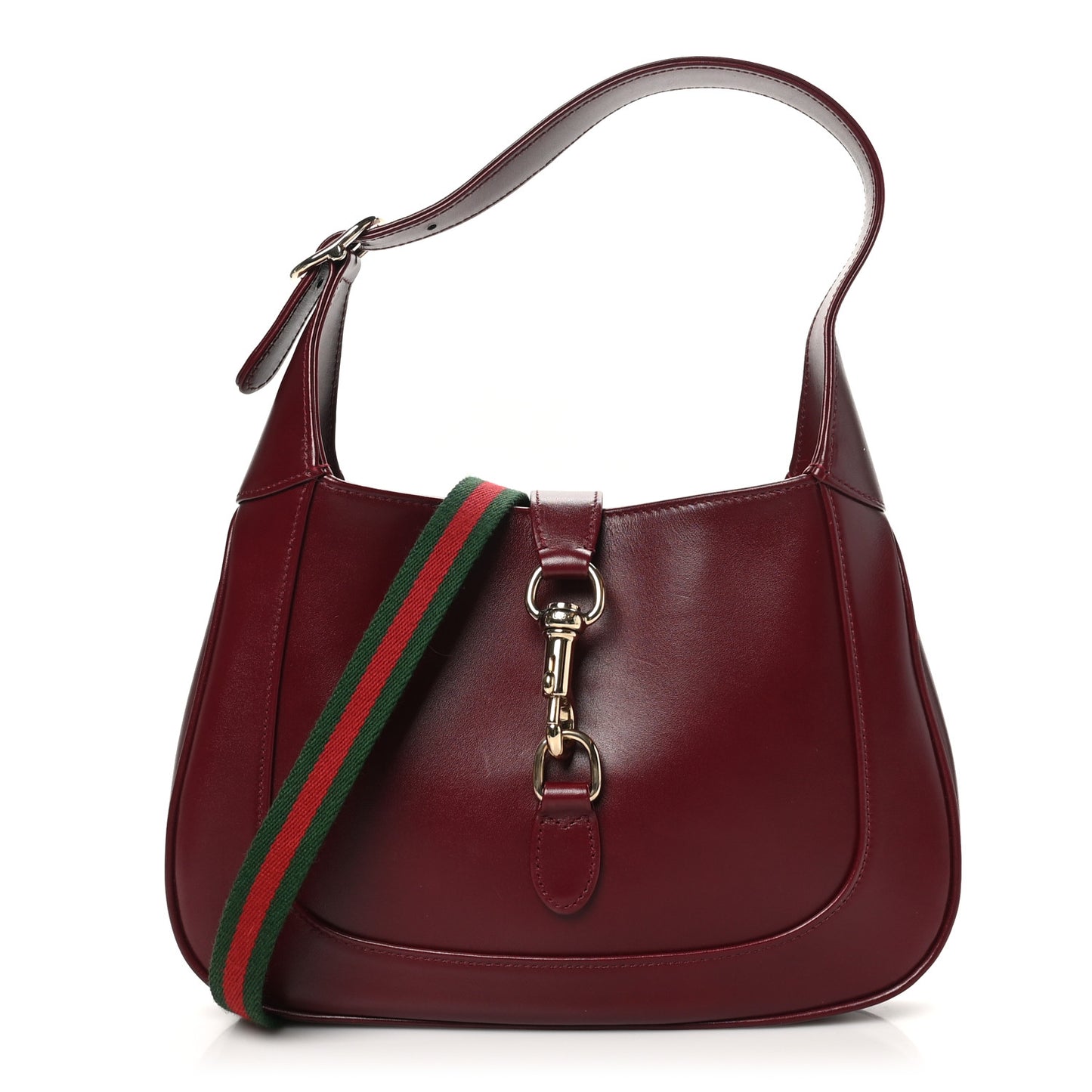 Calfskin Small Jackie Shoulder Bag Rosso Ancora