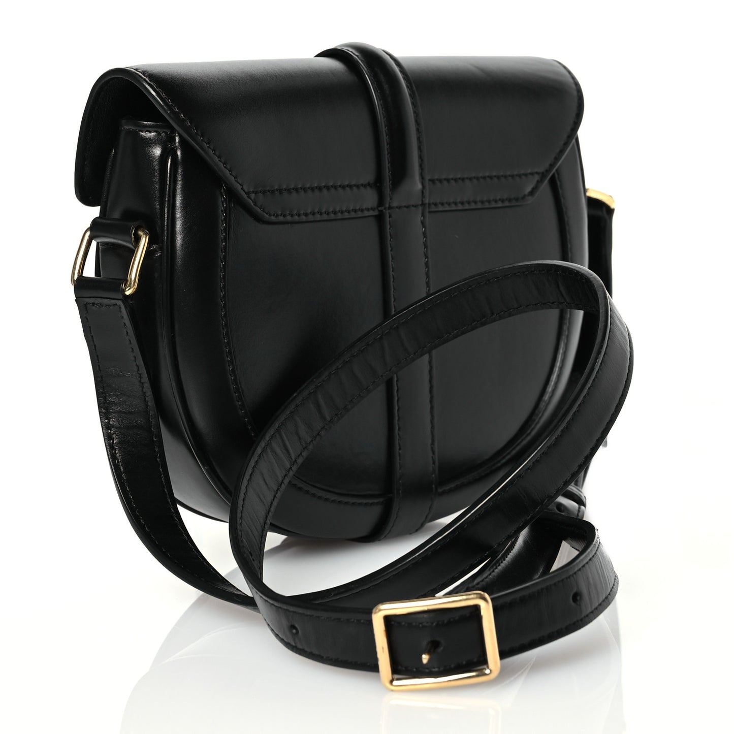 Satinated Calfskin Besace Small 16 Black