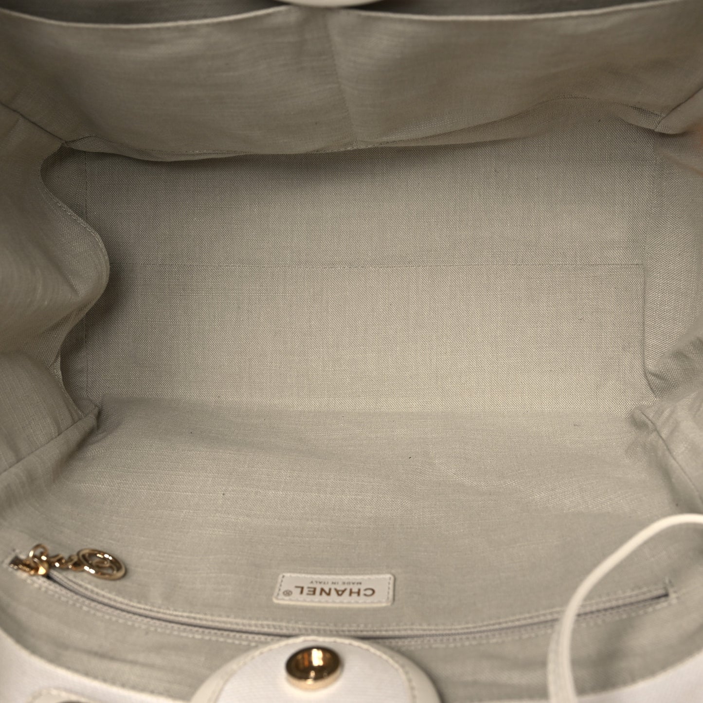 Cotton Medium Deauville Tote White