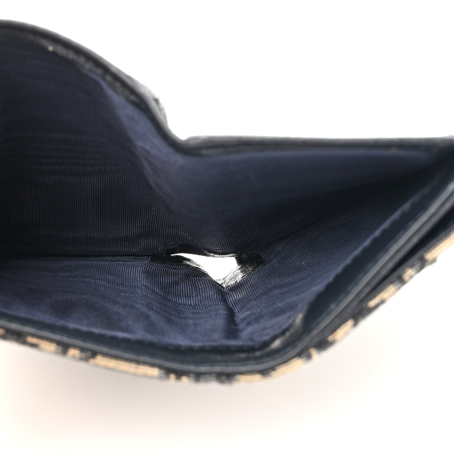 Christian Dior Oblique Saddle Lotus Wallet Blue 6 of 10