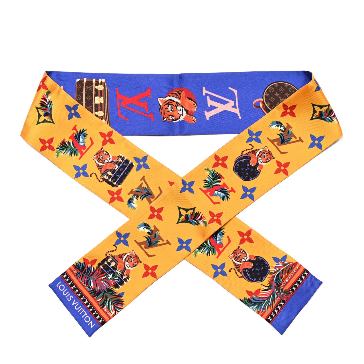 Silk Monogram Precious Tiger Bandeau Yellow