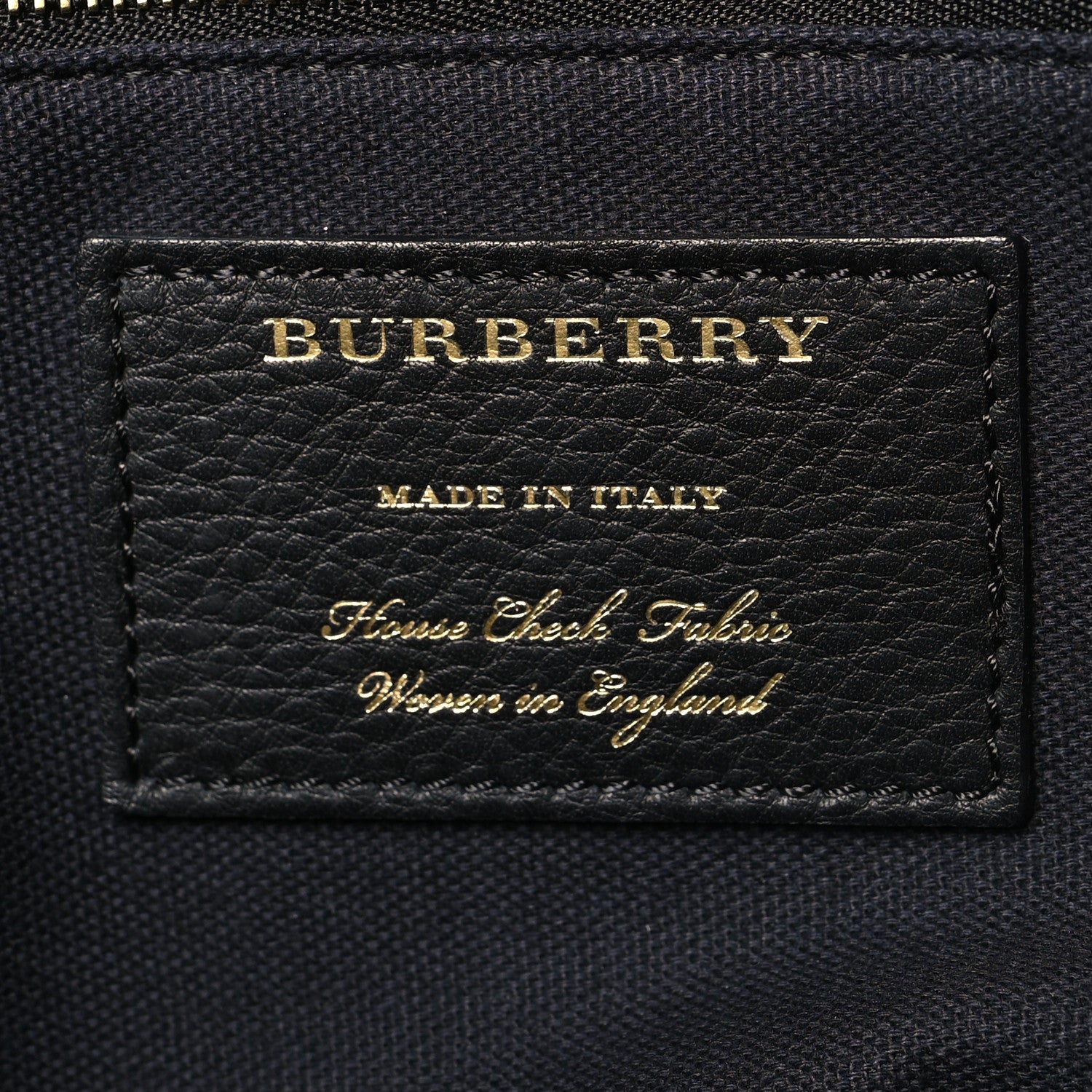 Burberry Derby Calfskin House Check Medium Welburn Tote Black 6 of 9