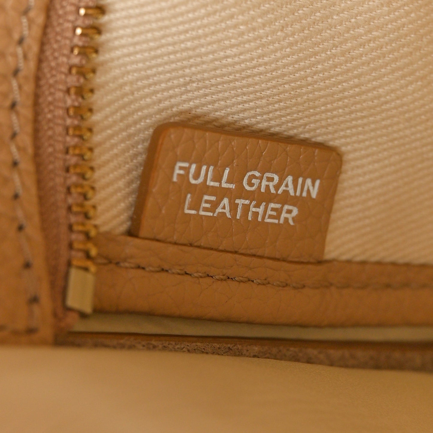 Grained Calfskin Mini The Tote Bag Camel