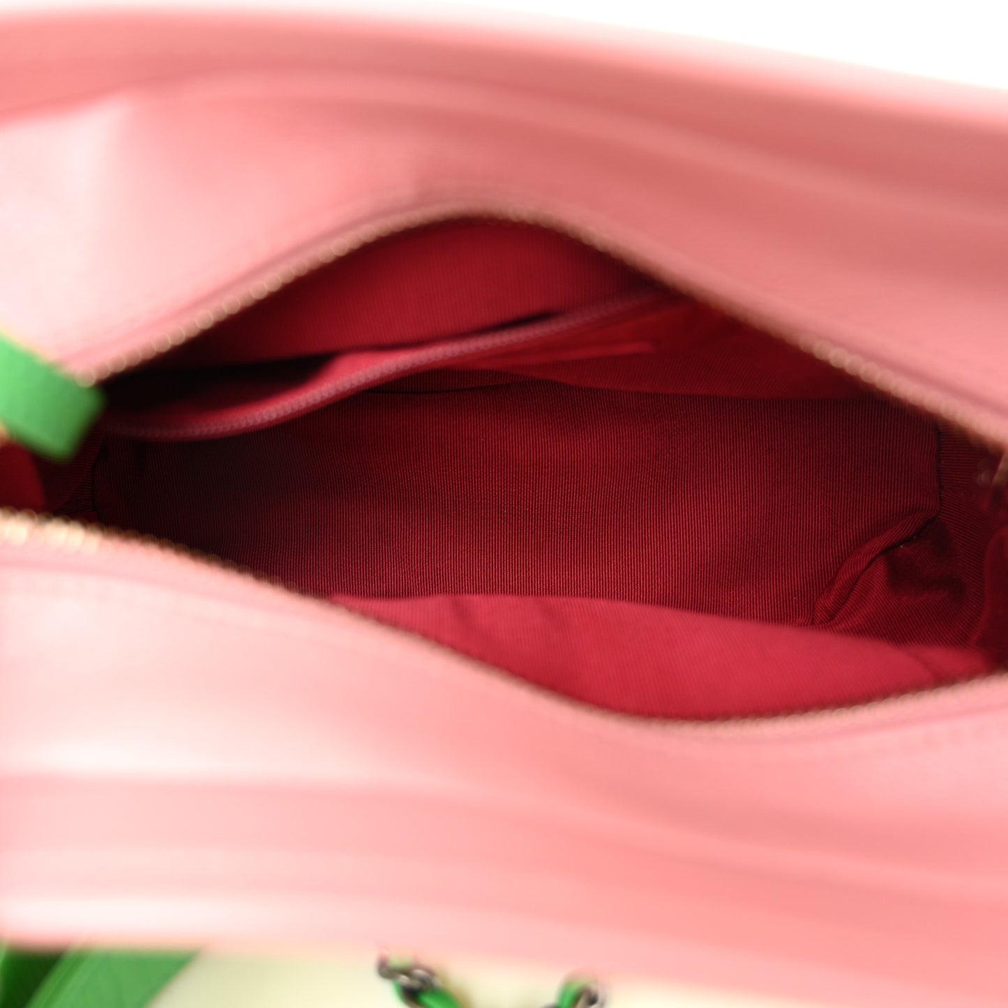 Suede Calfskin Quilted Small Gabrielle Hobo Pink Green Yellow